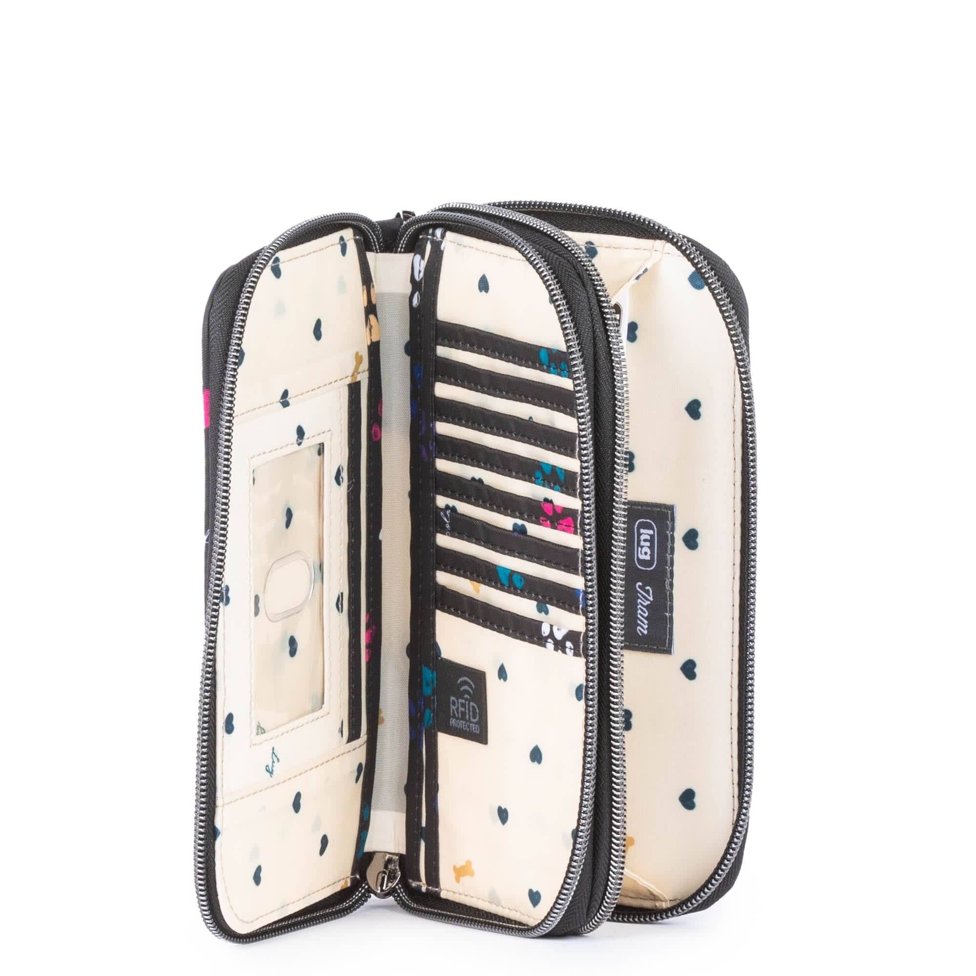 Tram Zip RFID Wallet - PAWS BLACK - Tram_Zip_PawsBlack_05