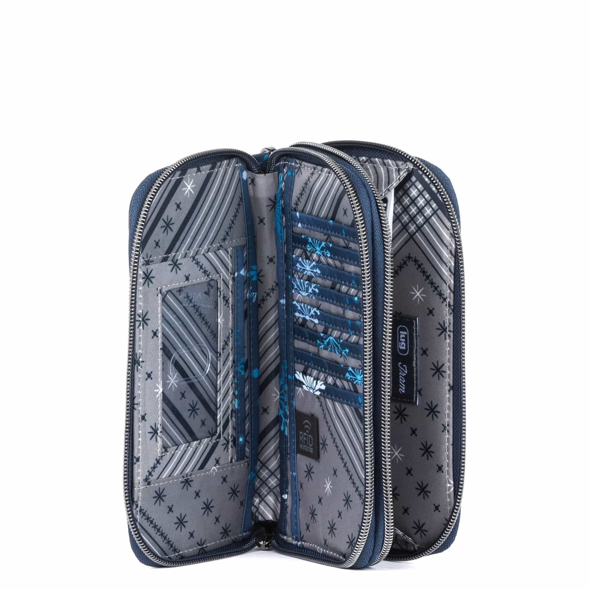Tram Zip RFID Wallet - SNOWFLAKE NAVY - Tram_Zip_SnowflakeNavy_05