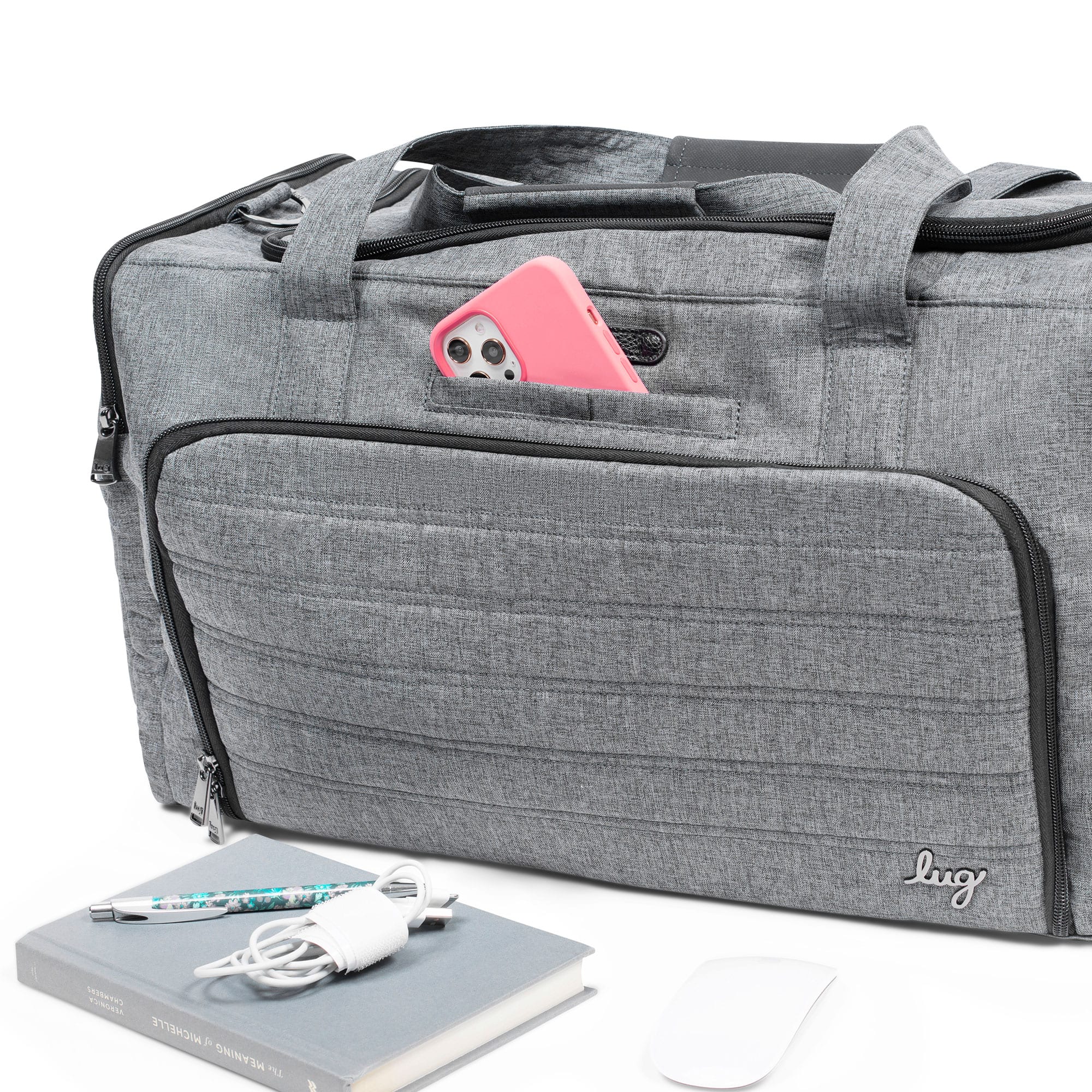 Trolley Duffel Bag - HEATHER GREY - Trolley-Duffel_Lifestyle_02