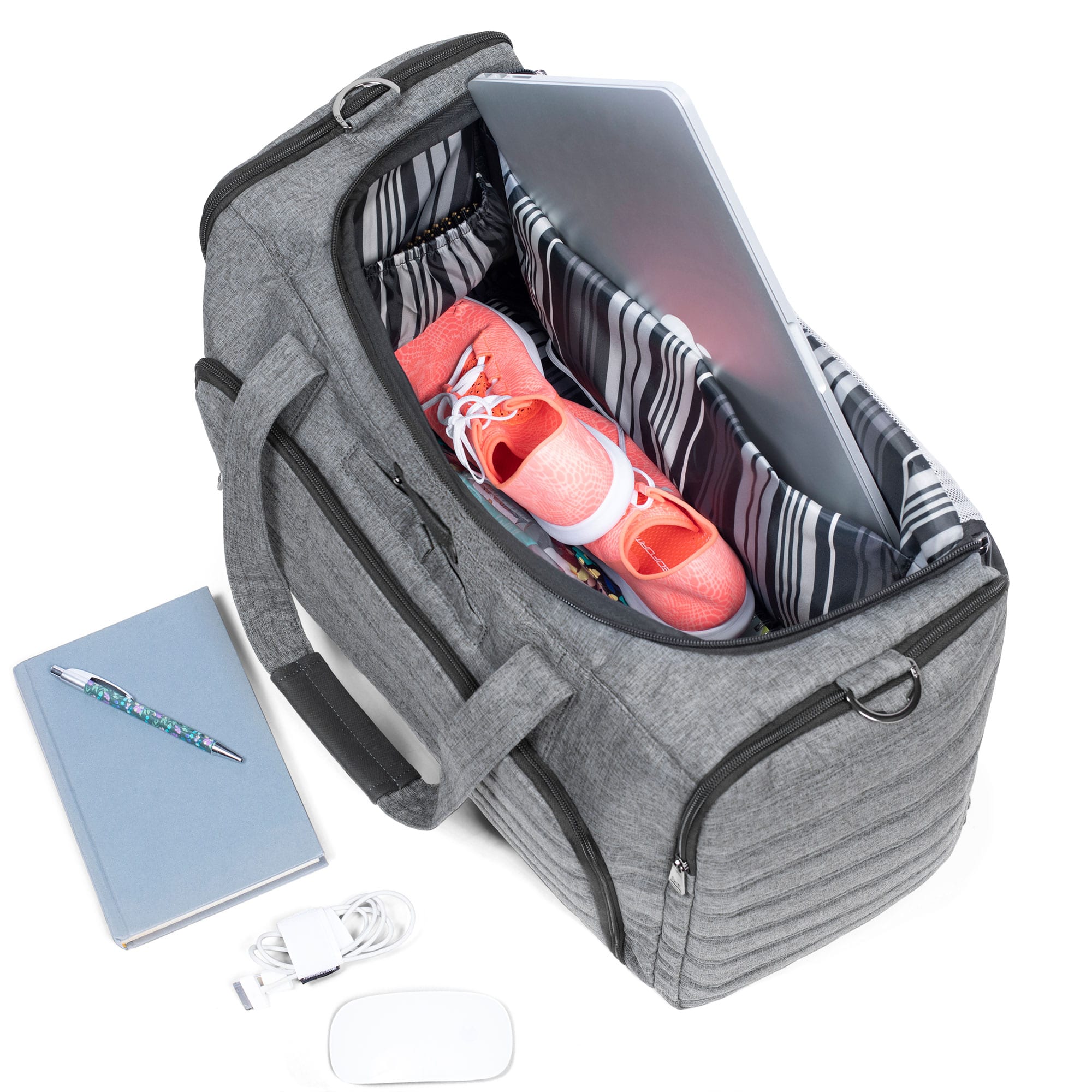 Trolley Duffel Bag - HEATHER GREY - Trolley-Duffel_Lifestyle_03