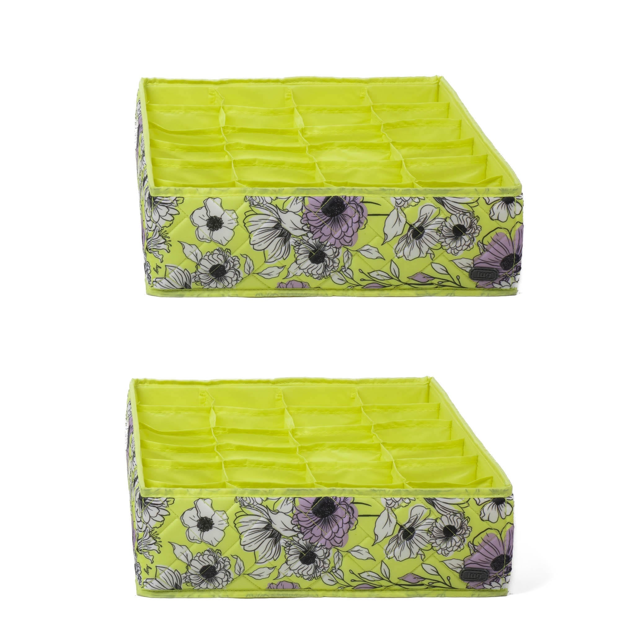 Trolley 2pc 24 Pocket Drawer Organizers - GARDENIA GREEN - Trolley2pkPocketDrawerOrganizer_GardeniaGreen_01