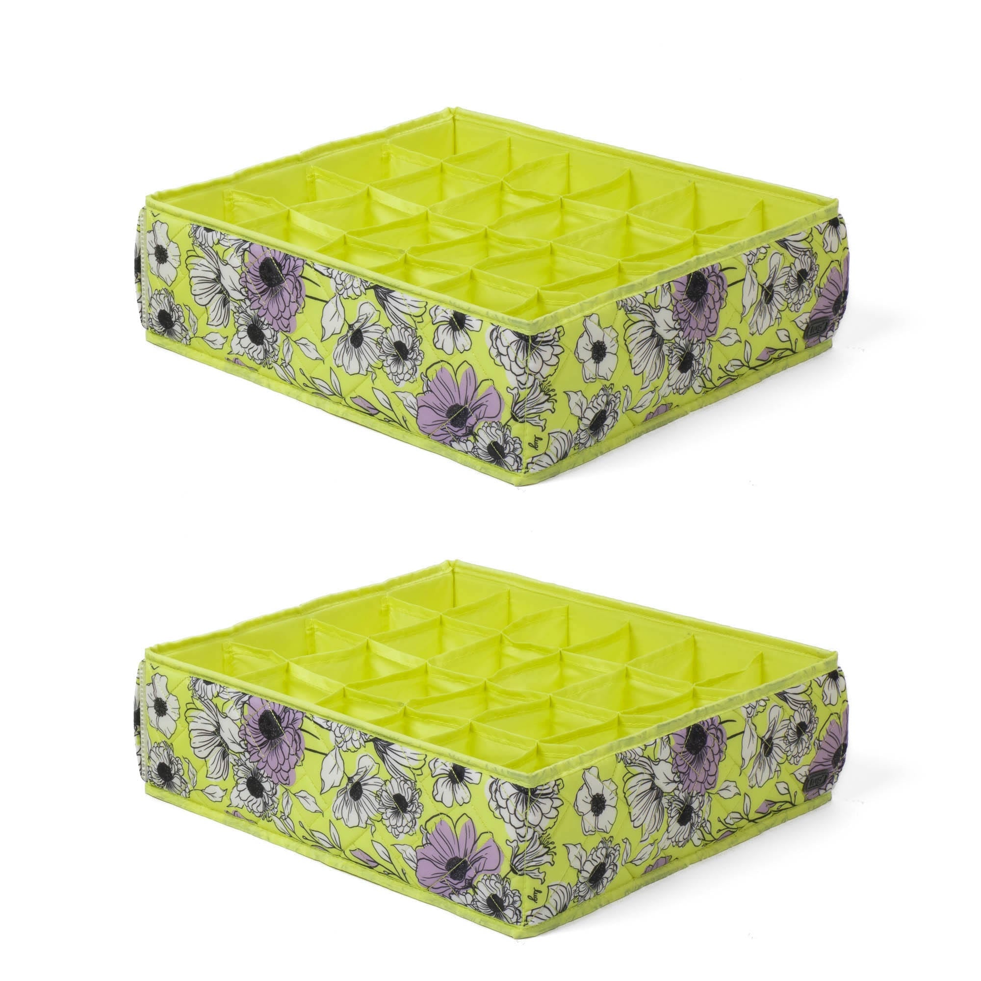 Trolley 2pc 24 Pocket Drawer Organizers - GARDENIA GREEN - Trolley2pkPocketDrawerOrganizer_GardeniaGreen_02