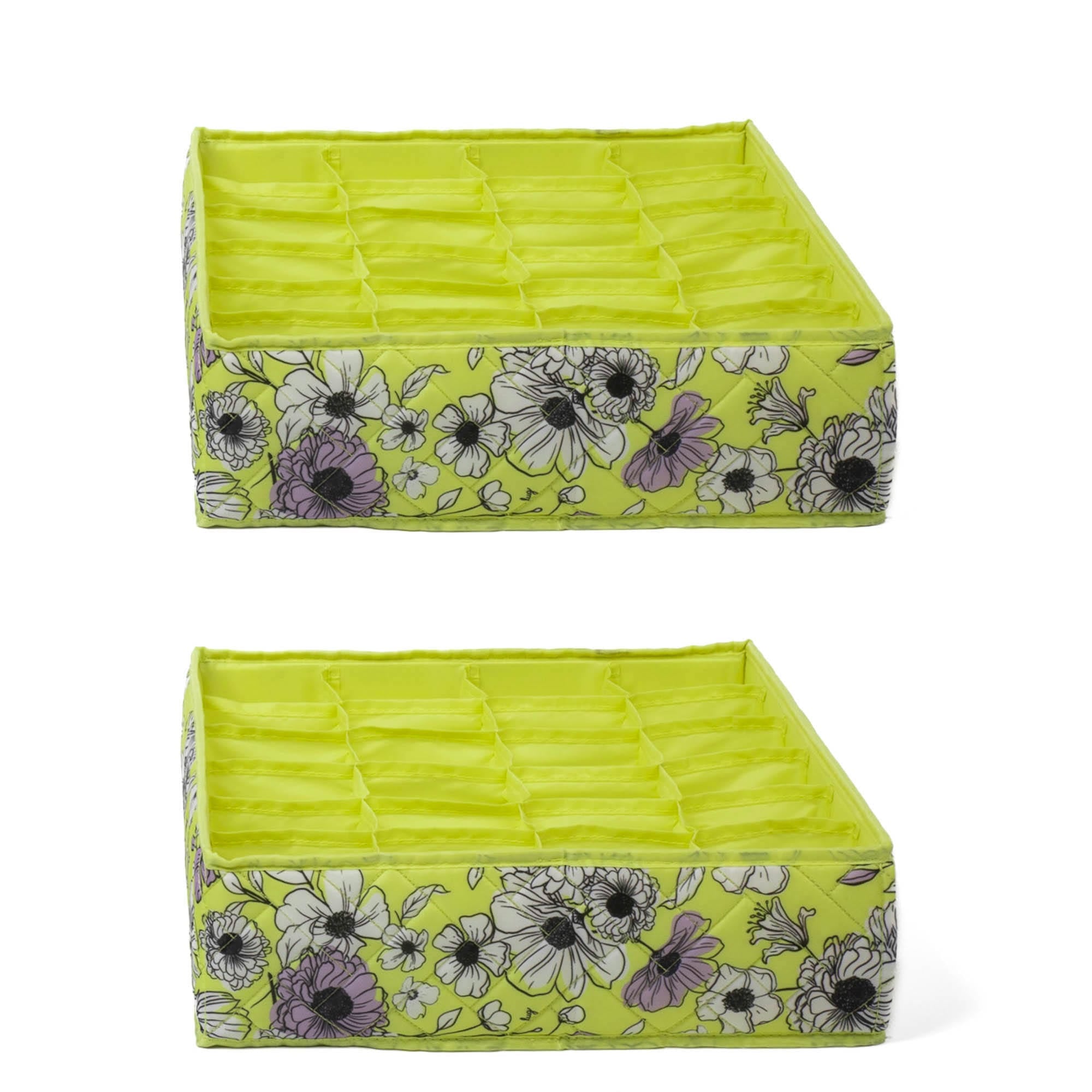 Trolley 2pc 24 Pocket Drawer Organizers - GARDENIA GREEN - Trolley2pkPocketDrawerOrganizer_GardeniaGreen_03