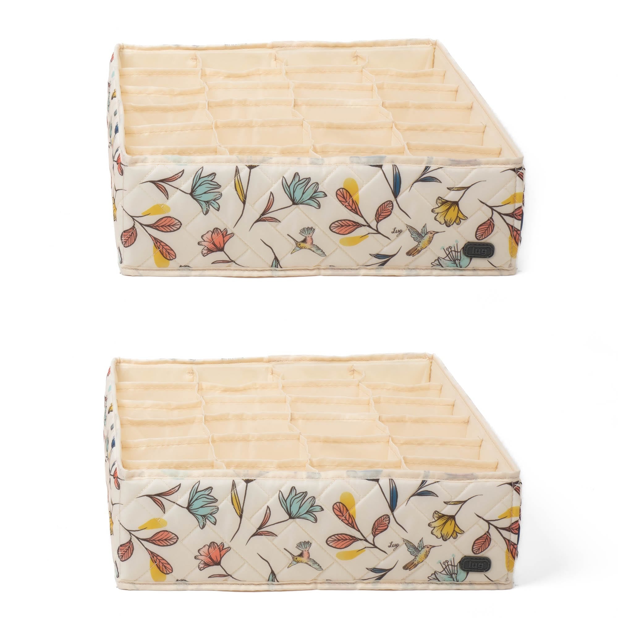 Trolley 2pc 24 Pocket Drawer Organizers - HUMMINGBIRD FLORAL - Trolley2pkPocketDrawerOrganizer_HummingbirdFloral_01