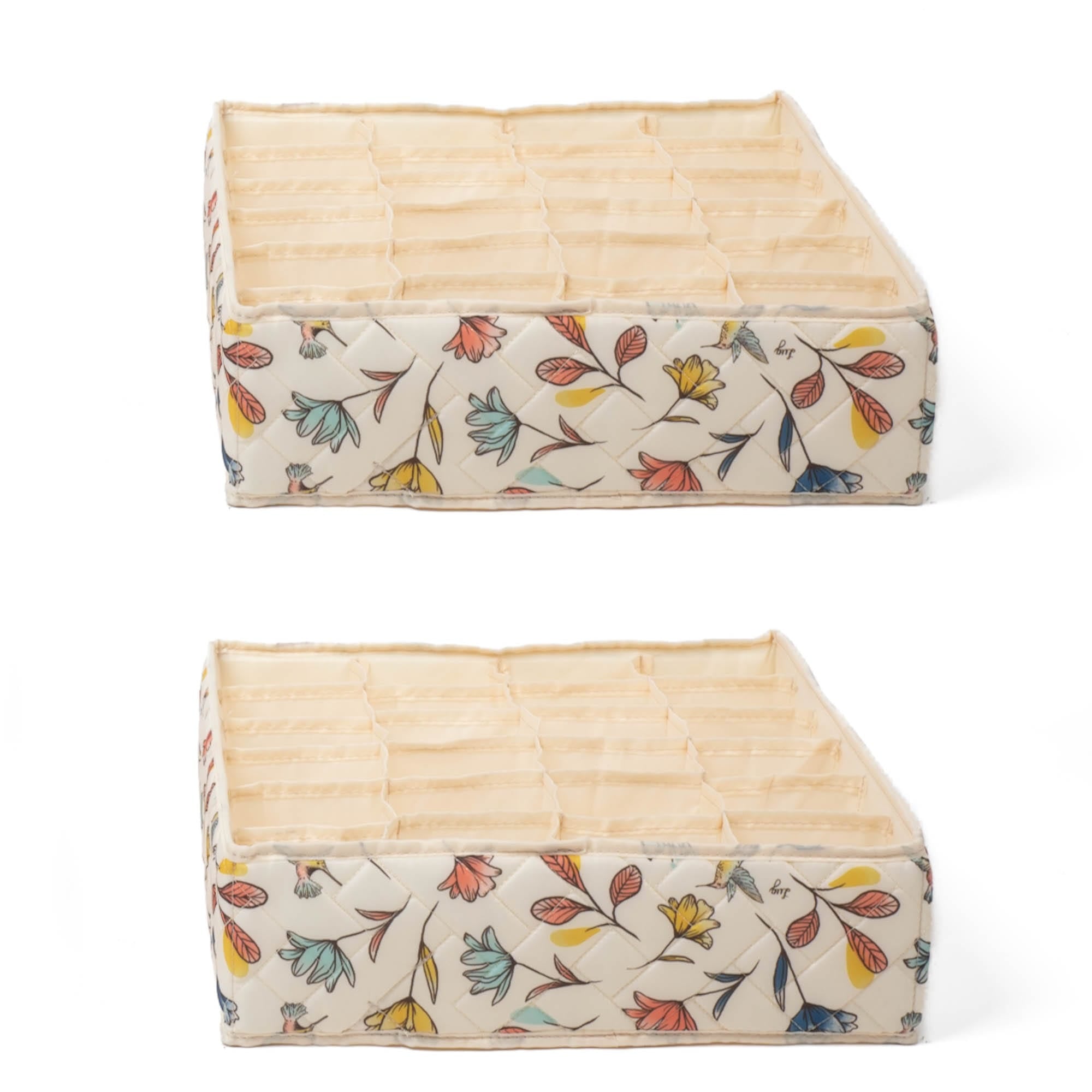 Trolley 2pc 24 Pocket Drawer Organizers - HUMMINGBIRD FLORAL - Trolley2pkPocketDrawerOrganizer_HummingbirdFloral_03