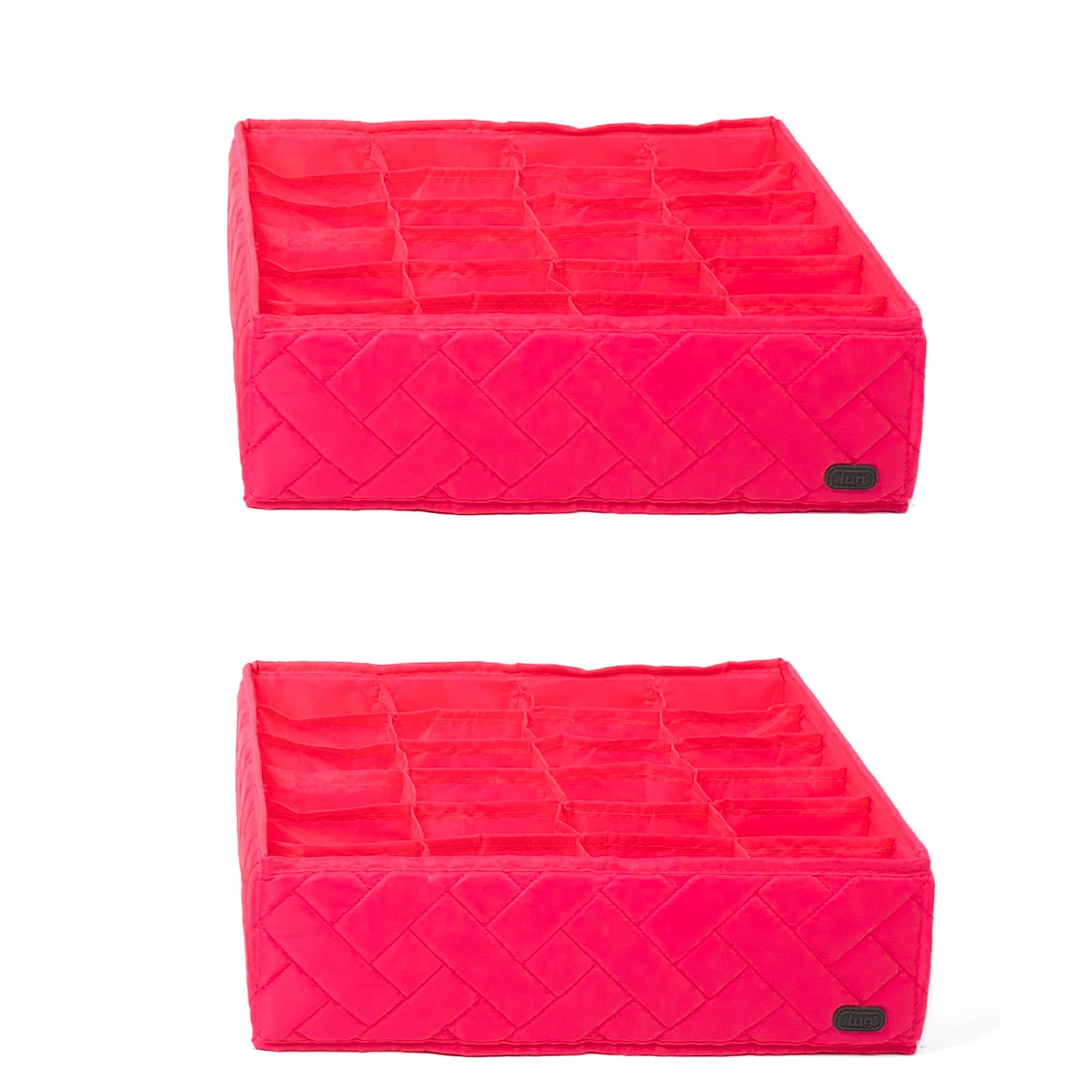 Trolley 2pc 24 Pocket Drawer Organizers - MAGENTA - Trolley2pkPocketDrawerOrganizer_Magenta_01