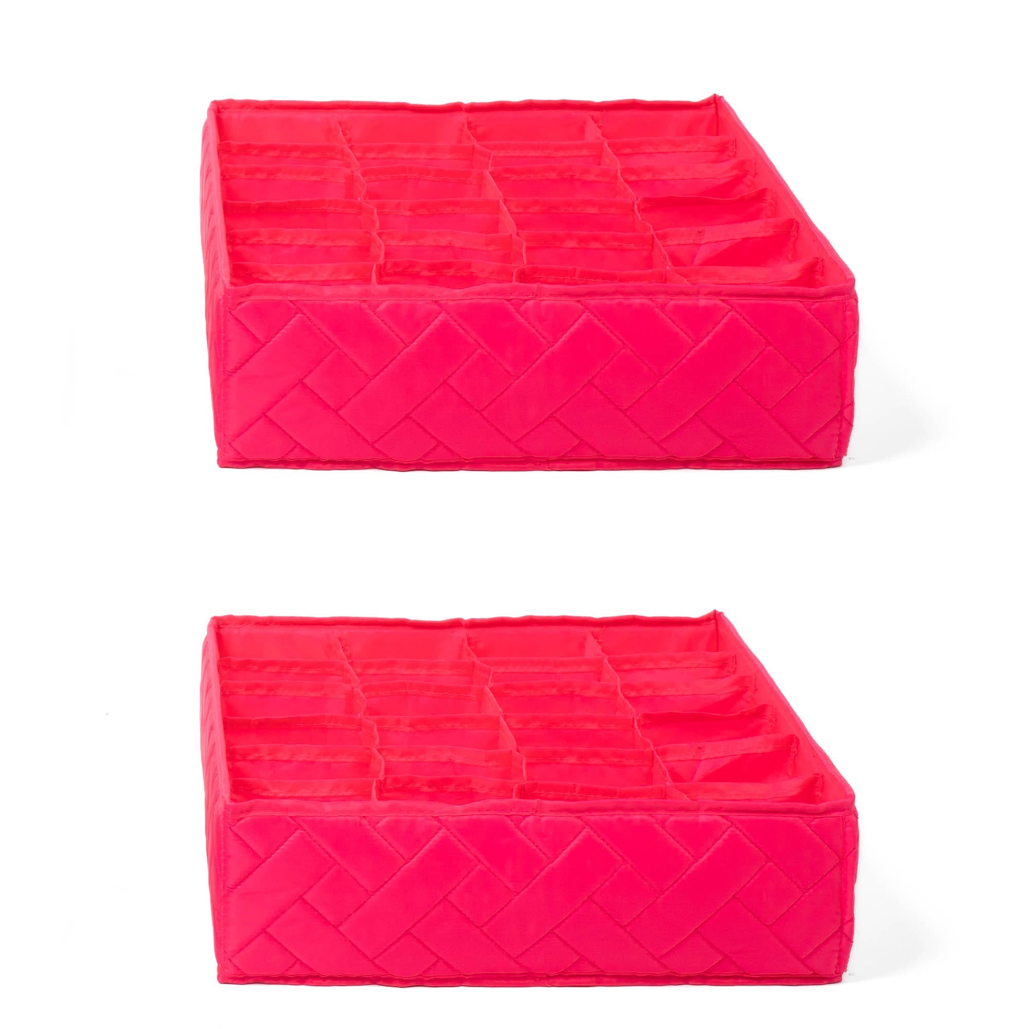 Trolley 2pc 24 Pocket Drawer Organizers - MAGENTA - Trolley2pkPocketDrawerOrganizer_Magenta_03
