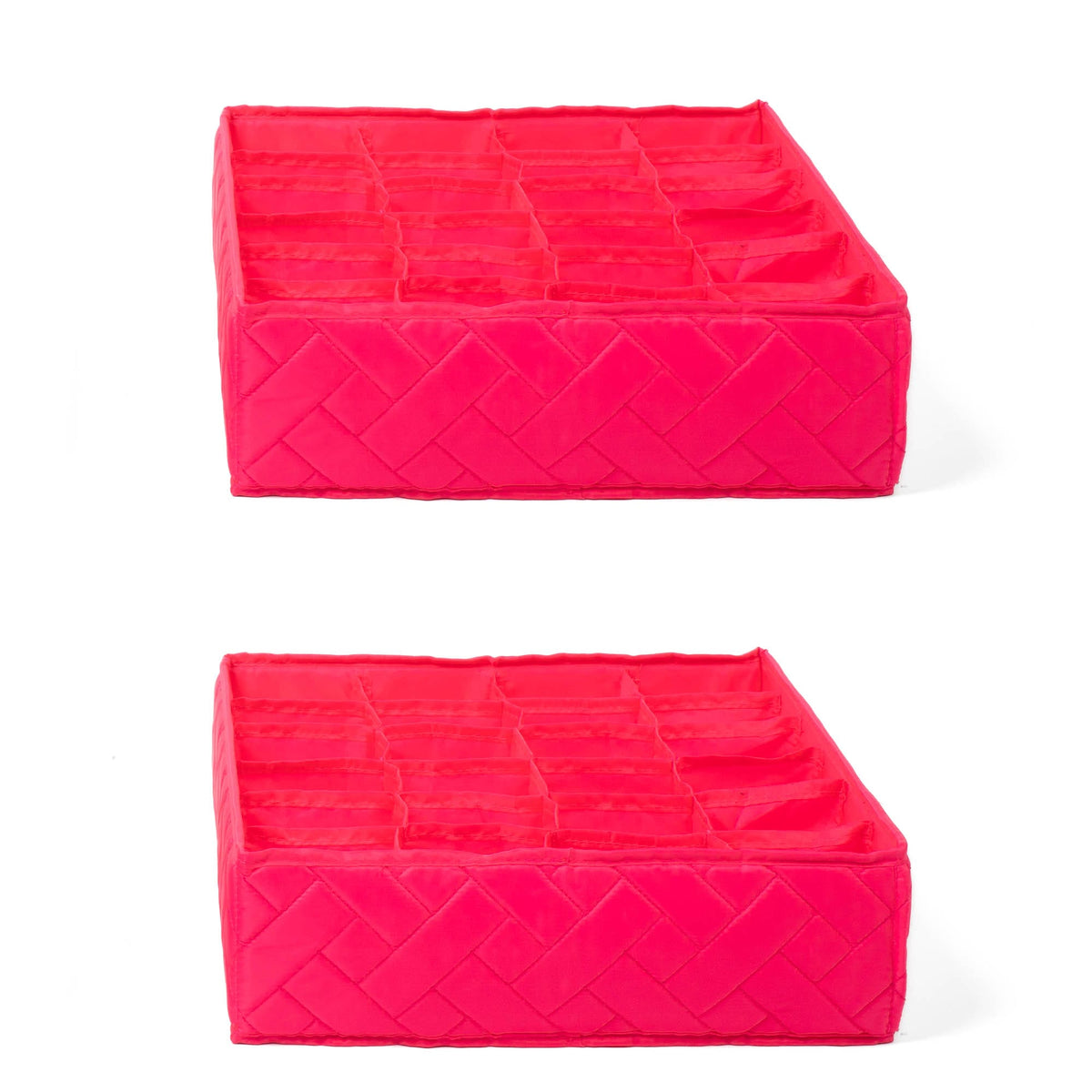 Trolley 2pc 24 Pocket Drawer Organizers - MAGENTA - Trolley2pkPocketDrawerOrganizer_Magenta_03