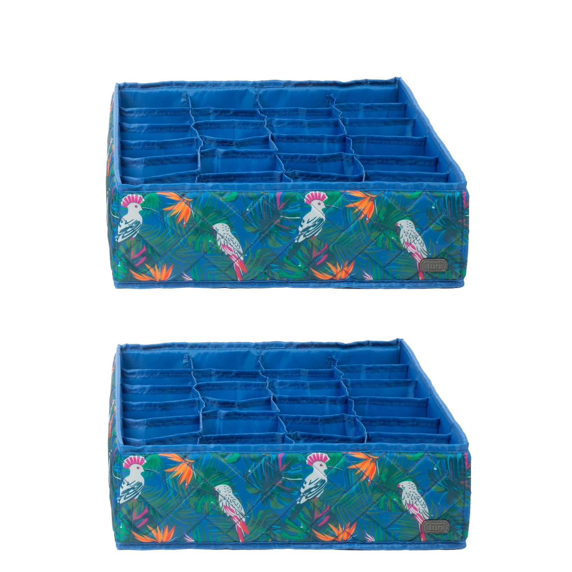 Trolley 2pc 24 Pocket Drawer Organizers - TROPICAL BIRDS - Trolley2pkPocketDrawerOrganizer_TropicalBirds_01