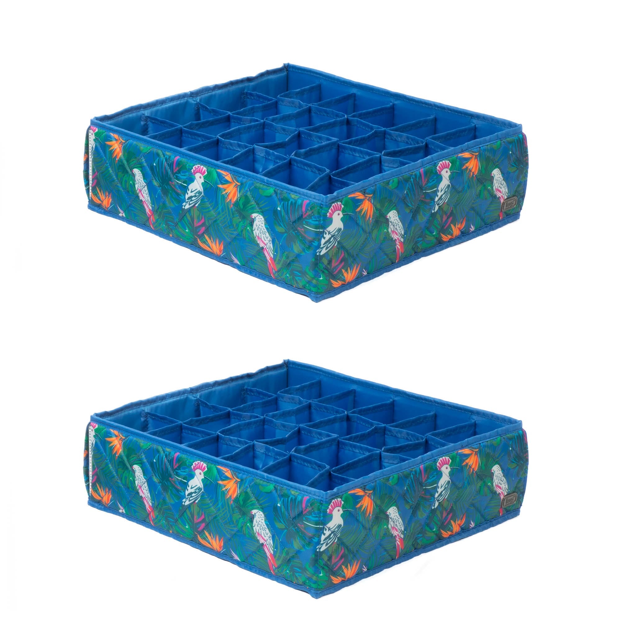 Trolley 2pc 24 Pocket Drawer Organizers - TROPICAL BIRDS - Trolley2pkPocketDrawerOrganizer_TropicalBirds_02