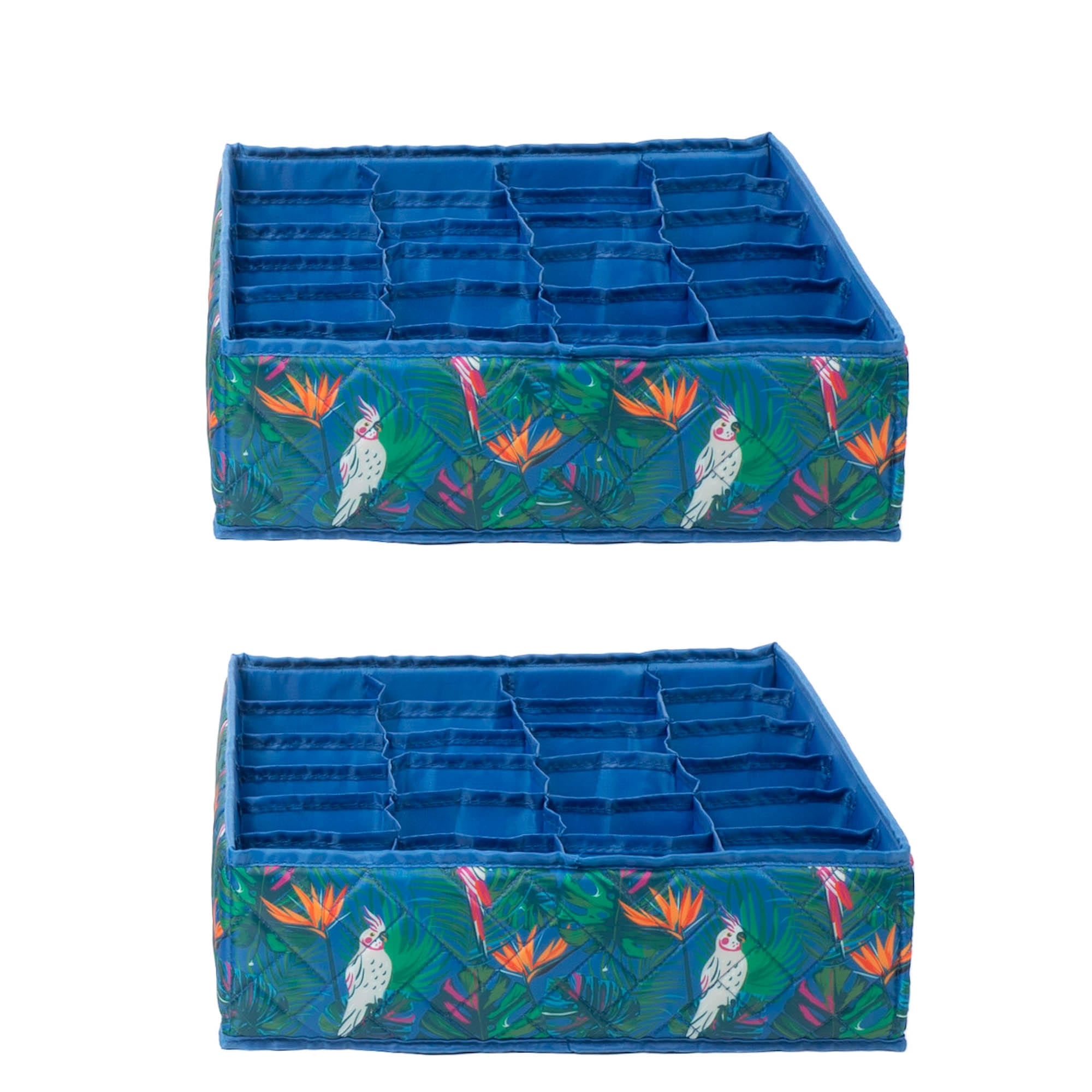 Trolley 2pc 24 Pocket Drawer Organizers - TROPICAL BIRDS - Trolley2pkPocketDrawerOrganizer_TropicalBirds_03