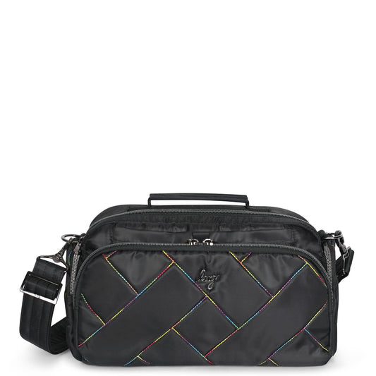 Trolley 2 Crossbody Bag - BLACK RAINBOW STITCH 2 - TrolleyCrossbody2_BlackRainbowStitch_01