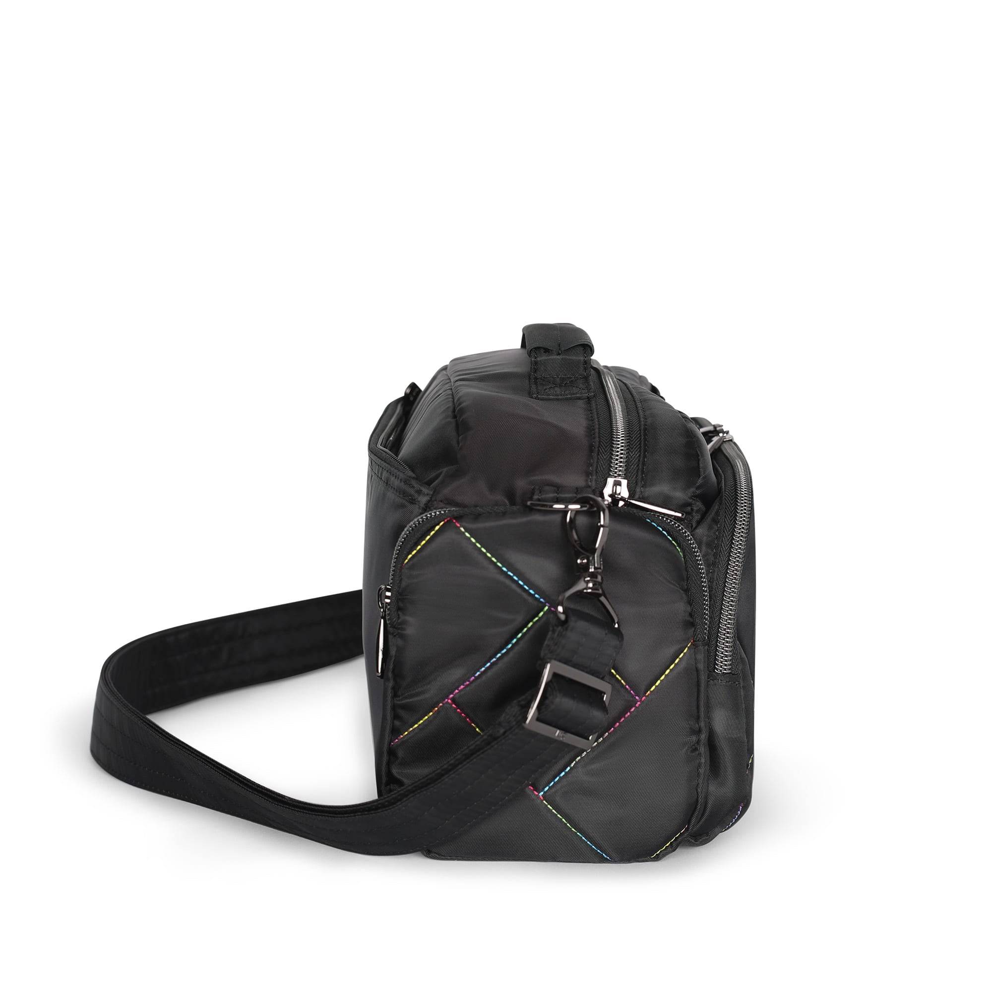 Trolley 2 Crossbody Bag - BLACK RAINBOW STITCH 2 - TrolleyCrossbody2_BlackRainbowStitch_03