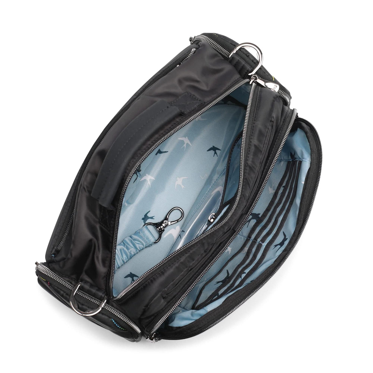 Trolley 2 Crossbody Bag - BLACK RAINBOW STITCH - TrolleyCrossbody2_BlackRainbowStitch_05