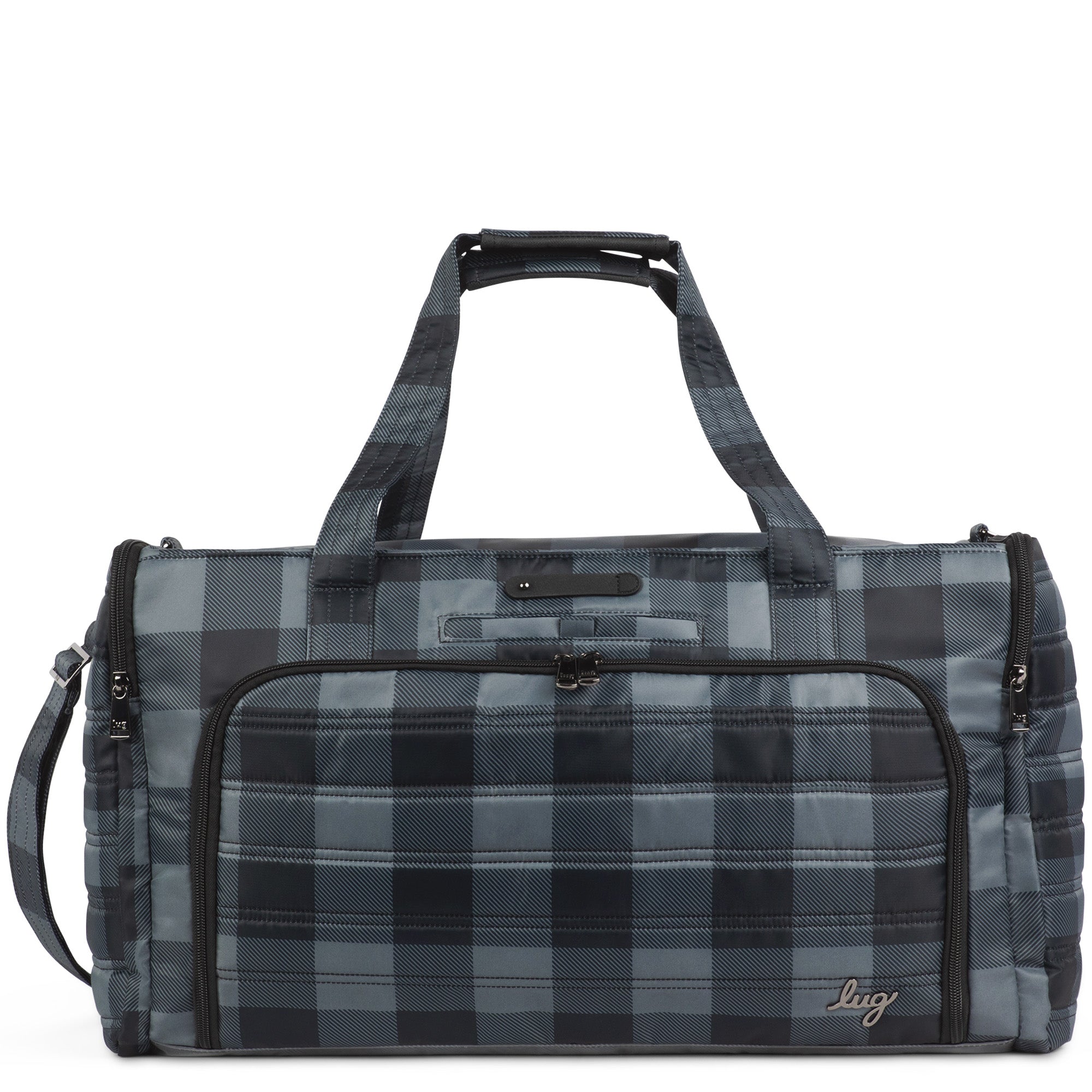 Trolley Duffel Bag - BUFFALO CHECK GREY - TrolleyDuffel_Buffalo_Check_Grey_01
