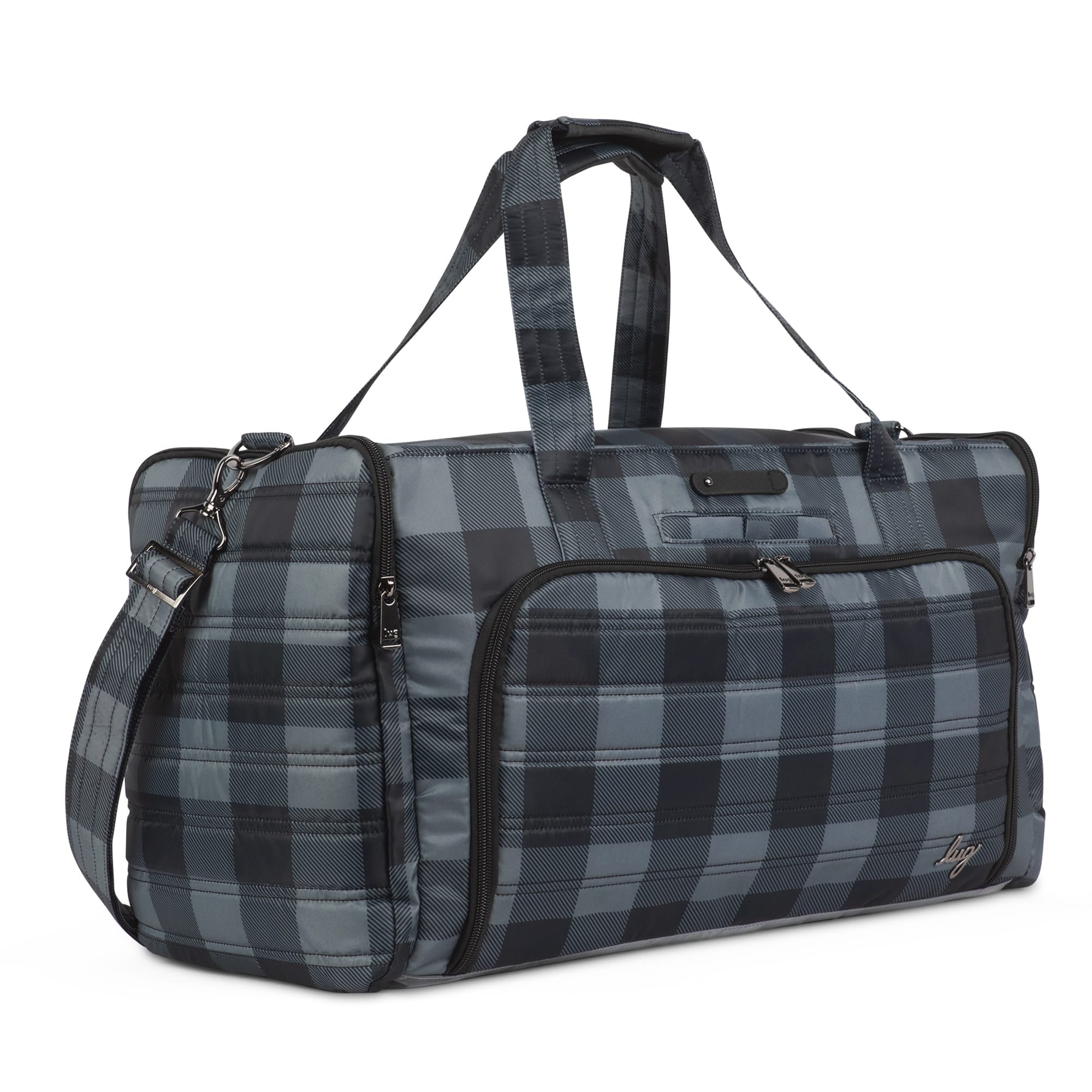 Trolley Duffel Bag - BUFFALO CHECK GREY - TrolleyDuffel_Buffalo_Check_Grey_02