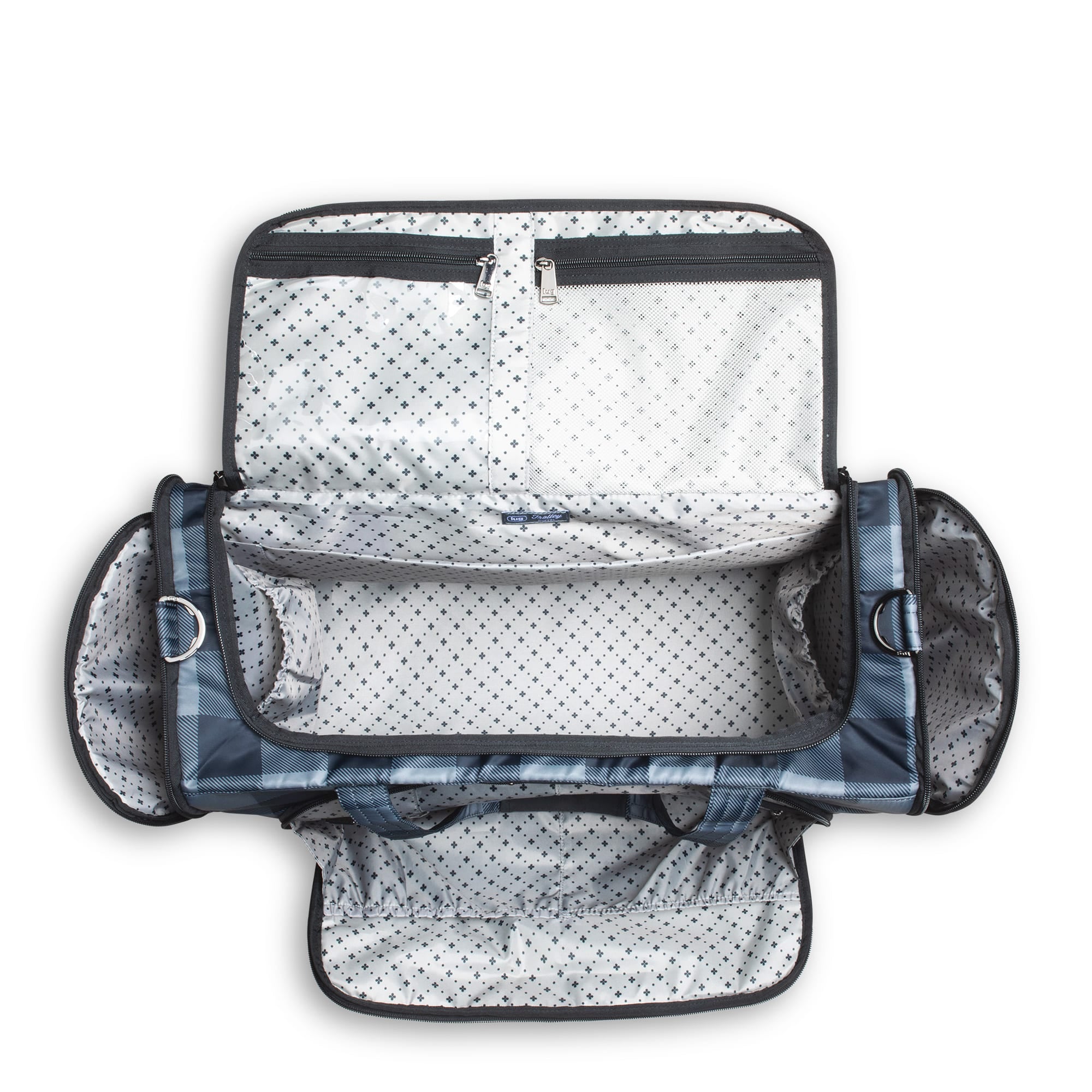 Trolley Duffel Bag - BUFFALO CHECK GREY - TrolleyDuffel_Buffalo_Check_Grey_05