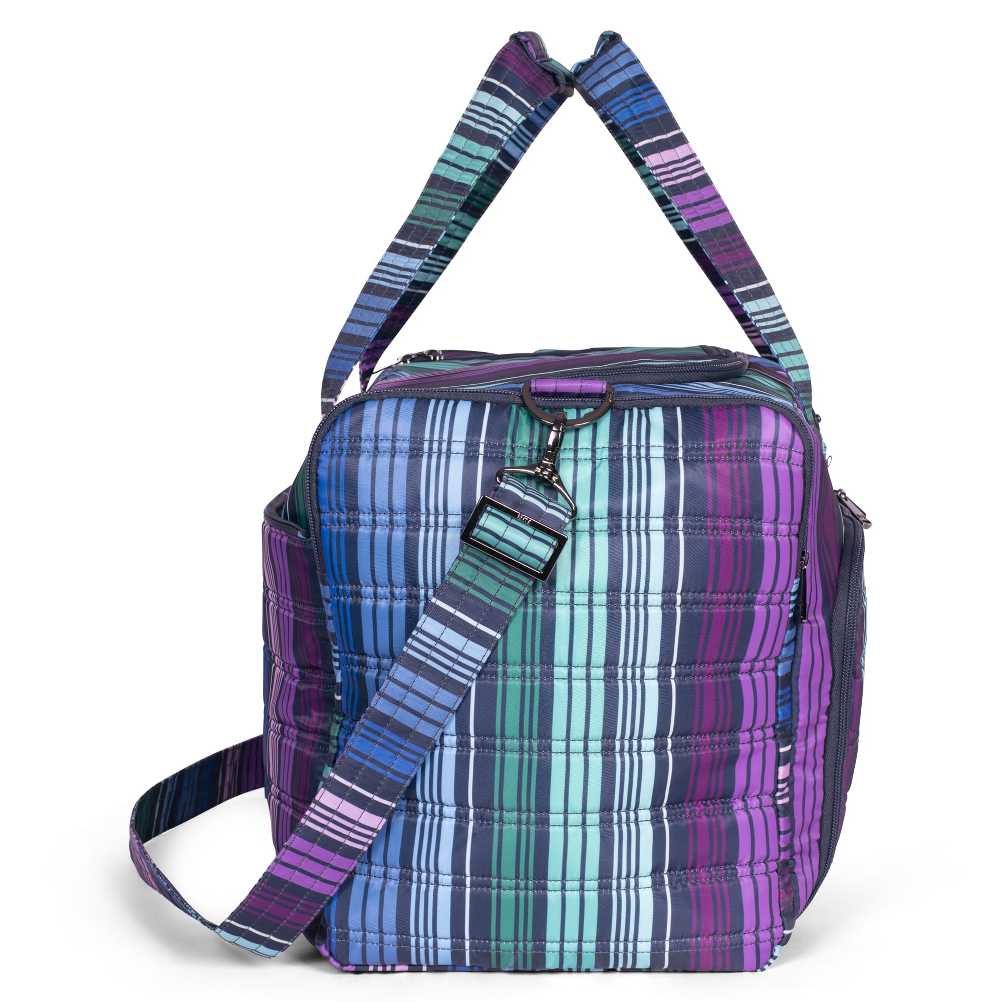 Trolley Duffel Bag - LOVE STRIPE MULTI - TrolleyDuffel_LoveStraps_03