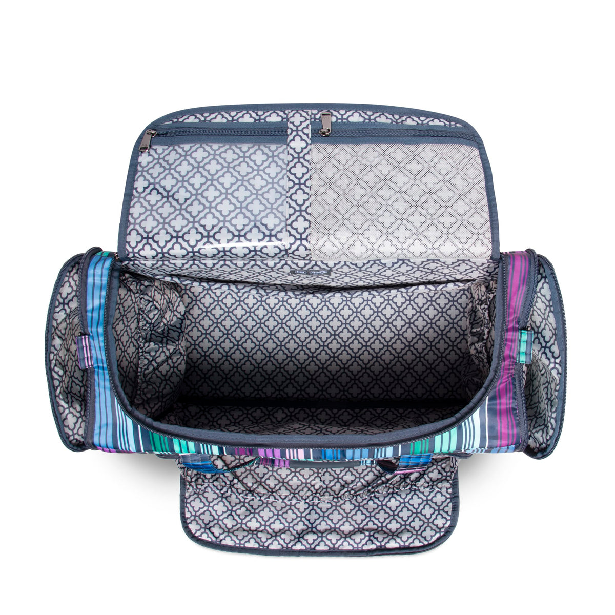 Trolley Duffel Bag - LOVE STRIPE MULTI - TrolleyDuffel_LoveStraps_05