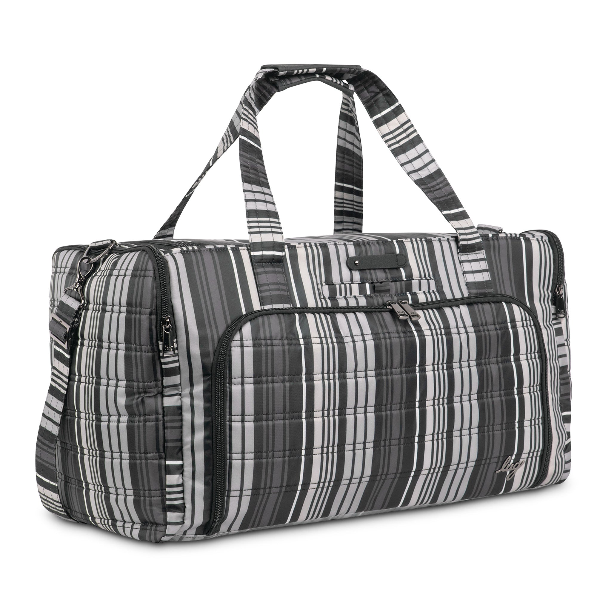 Trolley Duffel Bag - LOVE STRIPE BLACK - TrolleyDuffel_Love_Stripe_Black_02