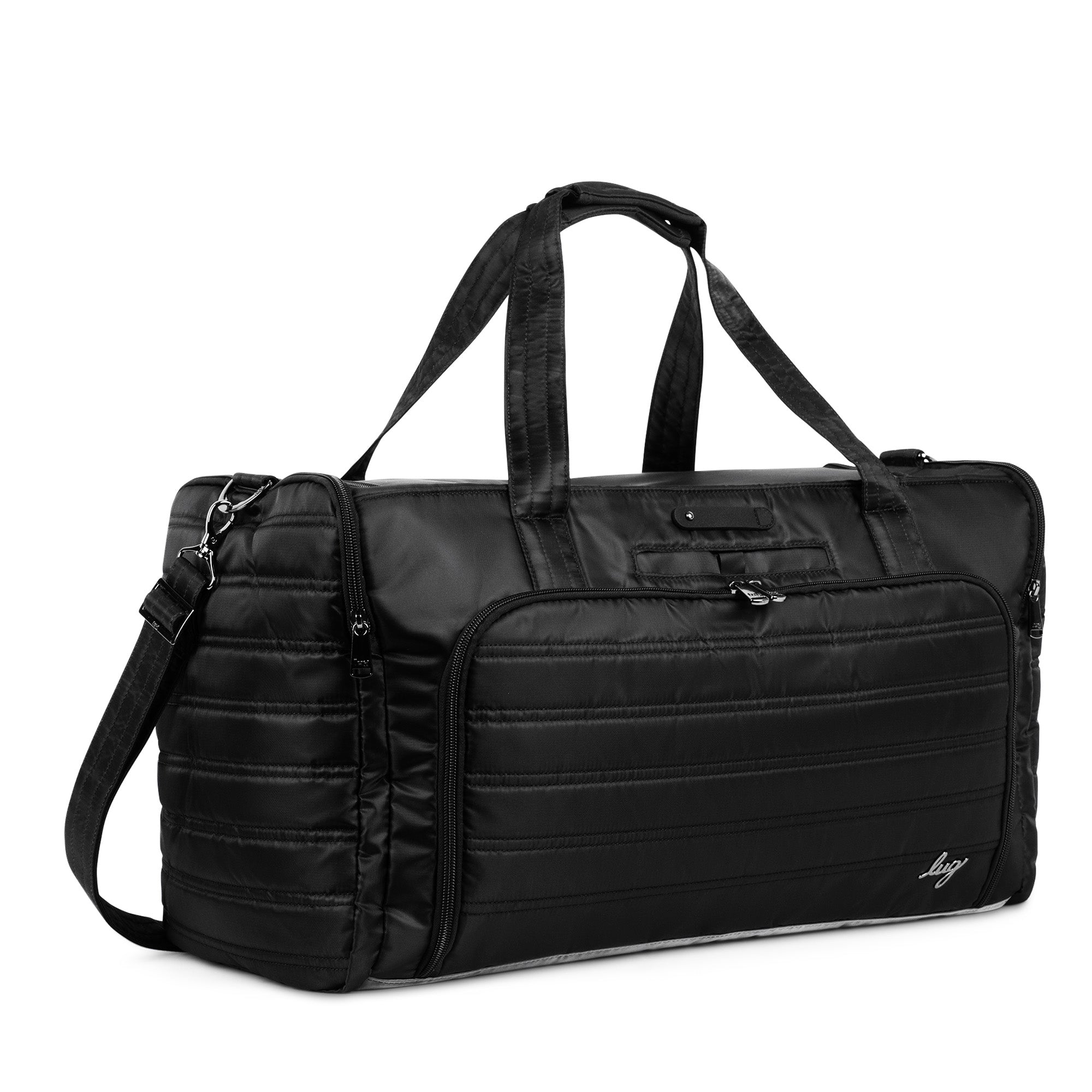 Trolley Duffel Bag - METALLIC SILVER - TrolleyDuffel_Midnight_Black_02
