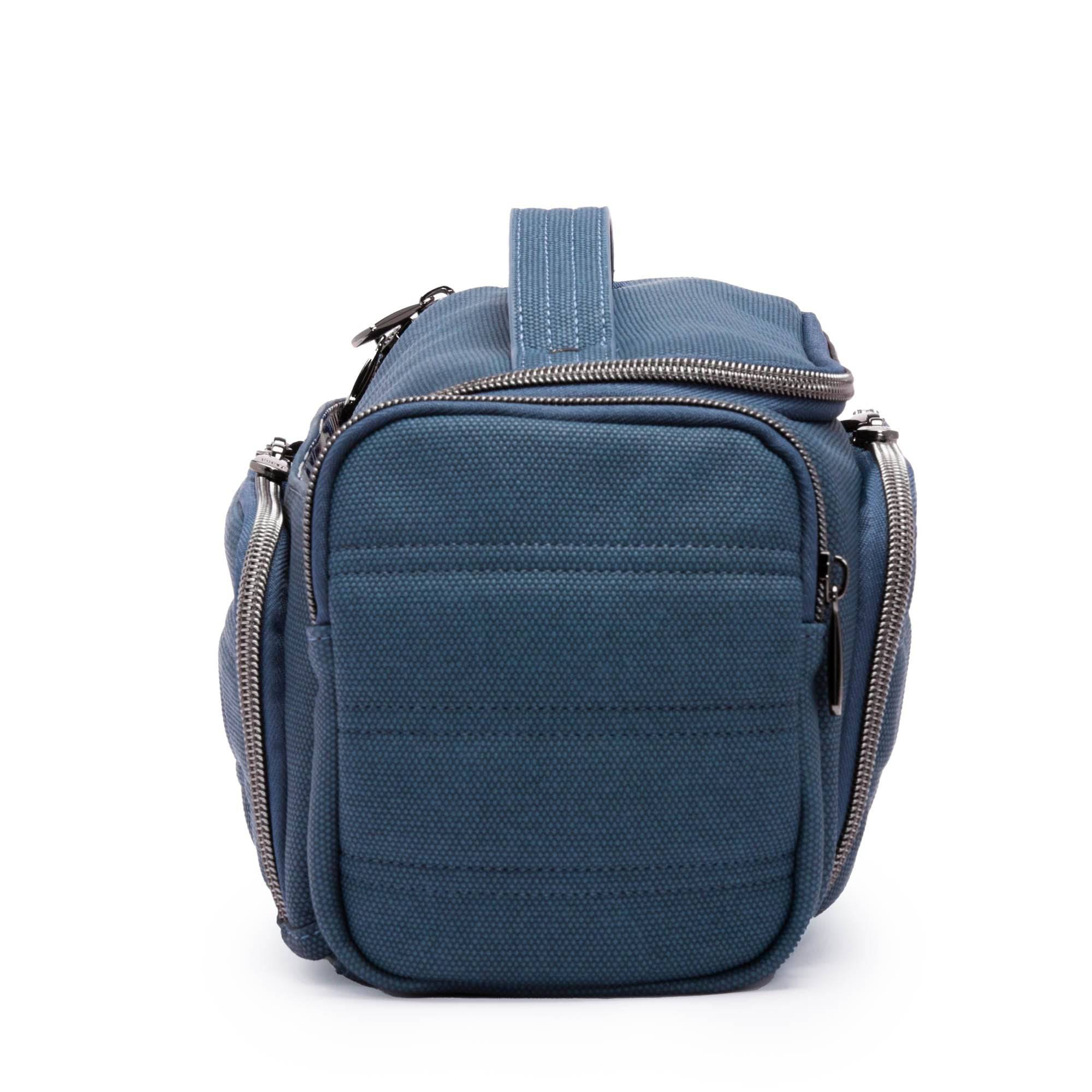 Trolley Matte Luxe VL Cosmetic Case - SLATE BLUE - TrolleyMatteVL_Slate_03