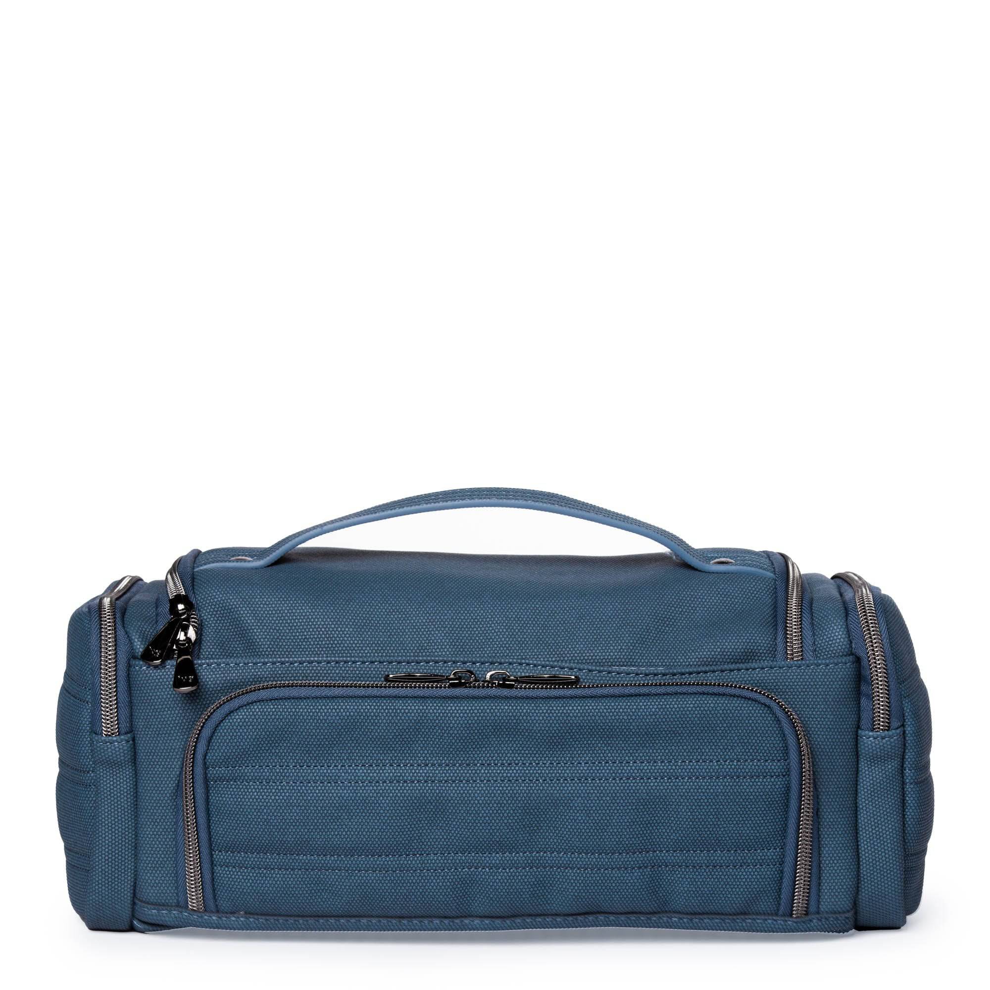 Trolley Matte Luxe VL Cosmetic Case - SLATE BLUE - TrolleyMatteVL_Slate_04