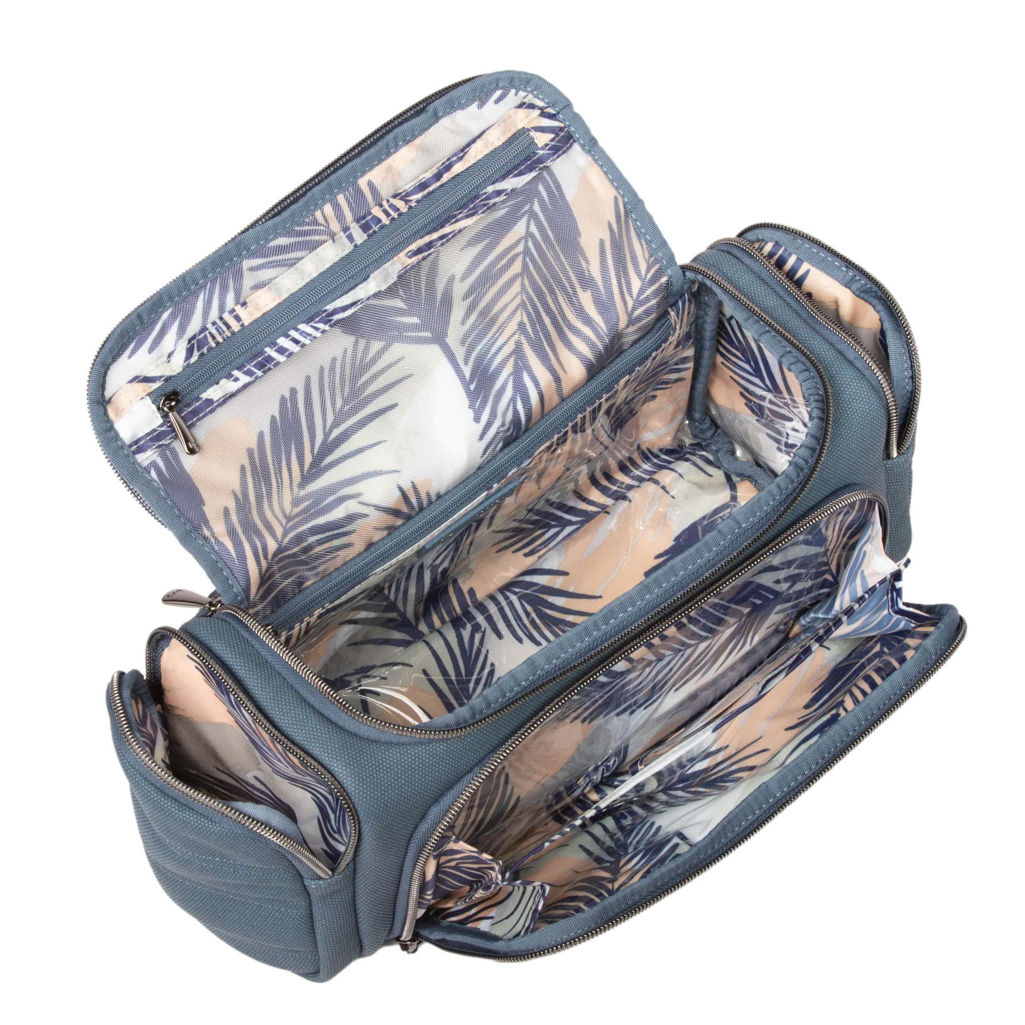 Trolley Matte Luxe VL Cosmetic Case - SLATE BLUE - TrolleyMatteVL_Slate_05
