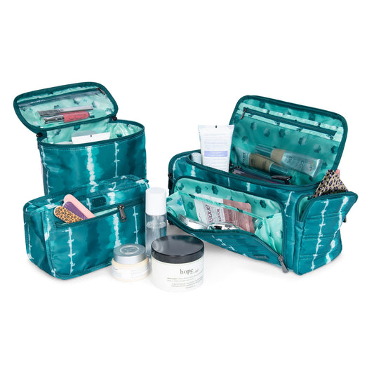 Trolley XL 3pc Organizational Set - - TrolleyXL3PC_ShiboriTeal_06