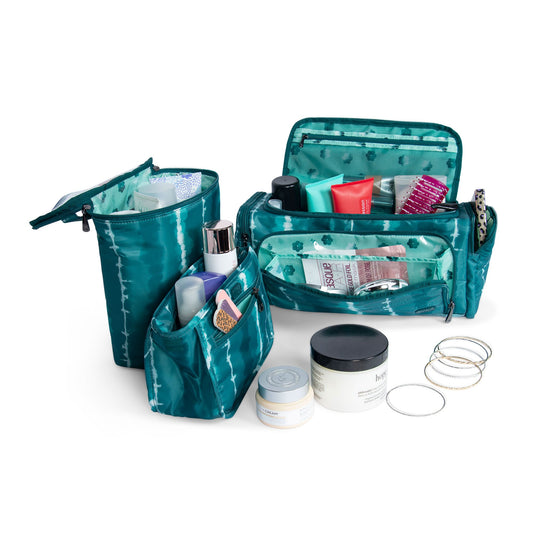 Trolley XL 3pc Organizational Set - - TrolleyXL3PC_ShiboriTeal_06b