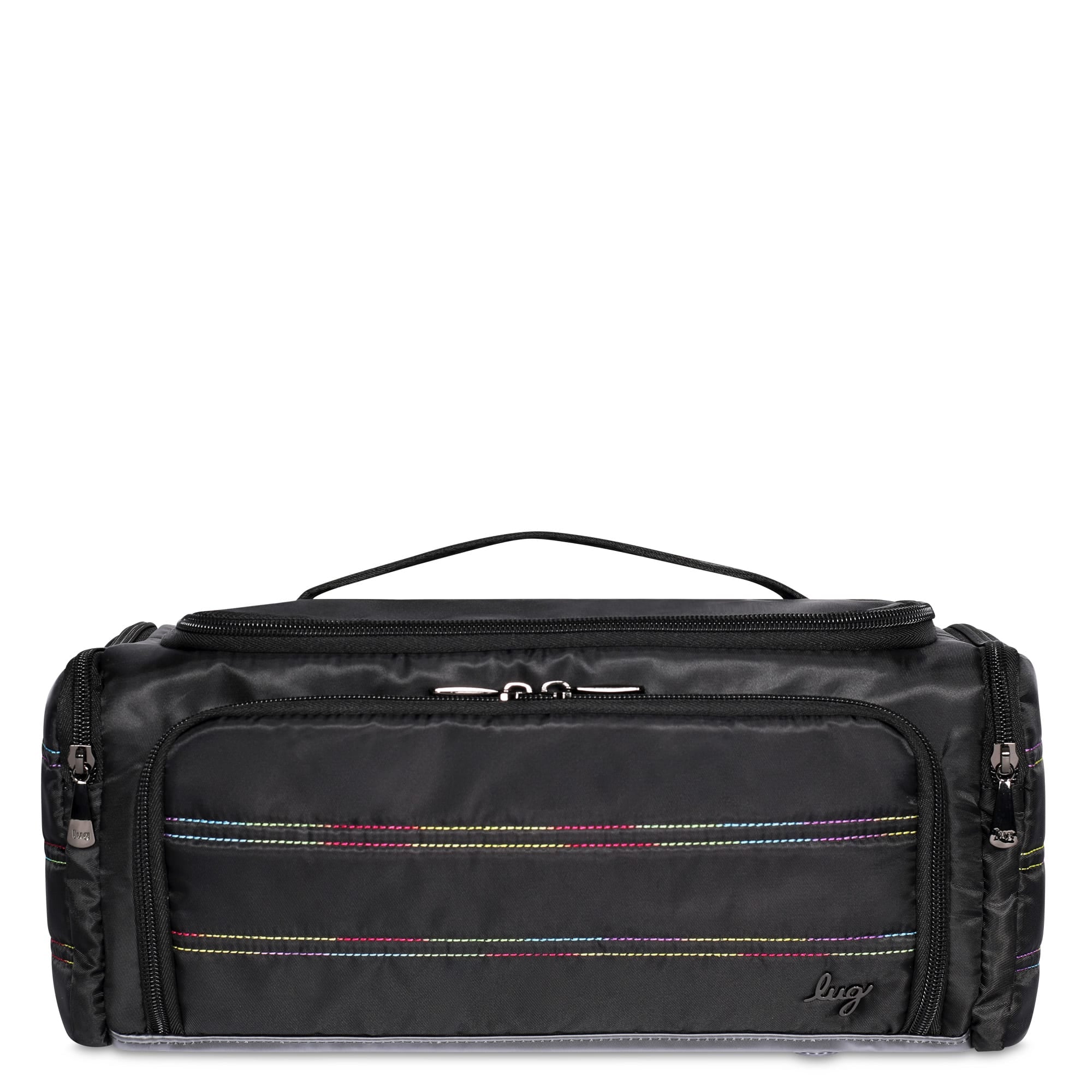 Trolley XL Cosmetic Case - BLACK RAINBOW STITCH - TrolleyXL_BlackRainbowStitch_01