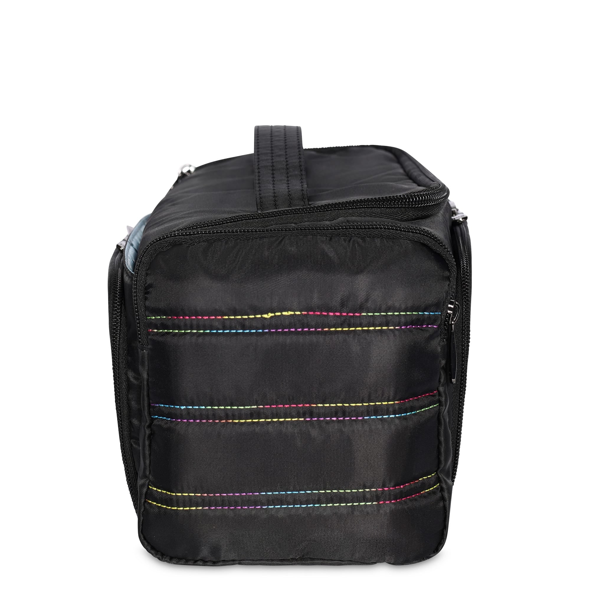 Trolley XL Cosmetic Case - BLACK RAINBOW STITCH - TrolleyXL_BlackRainbowStitch_03
