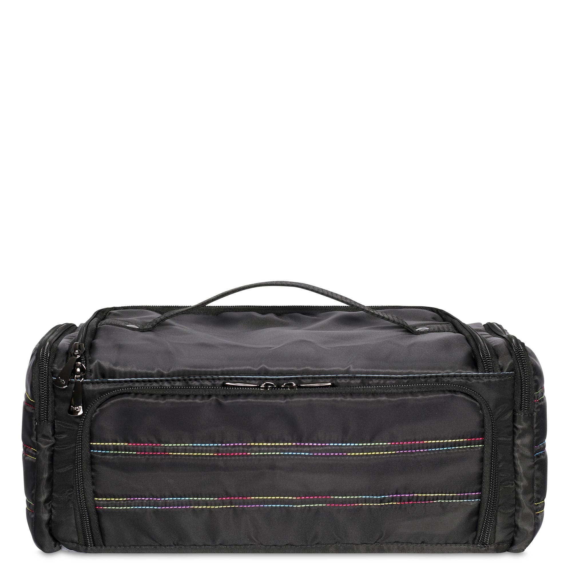 Trolley XL Cosmetic Case - BLACK RAINBOW STITCH - TrolleyXL_BlackRainbowStitch_04