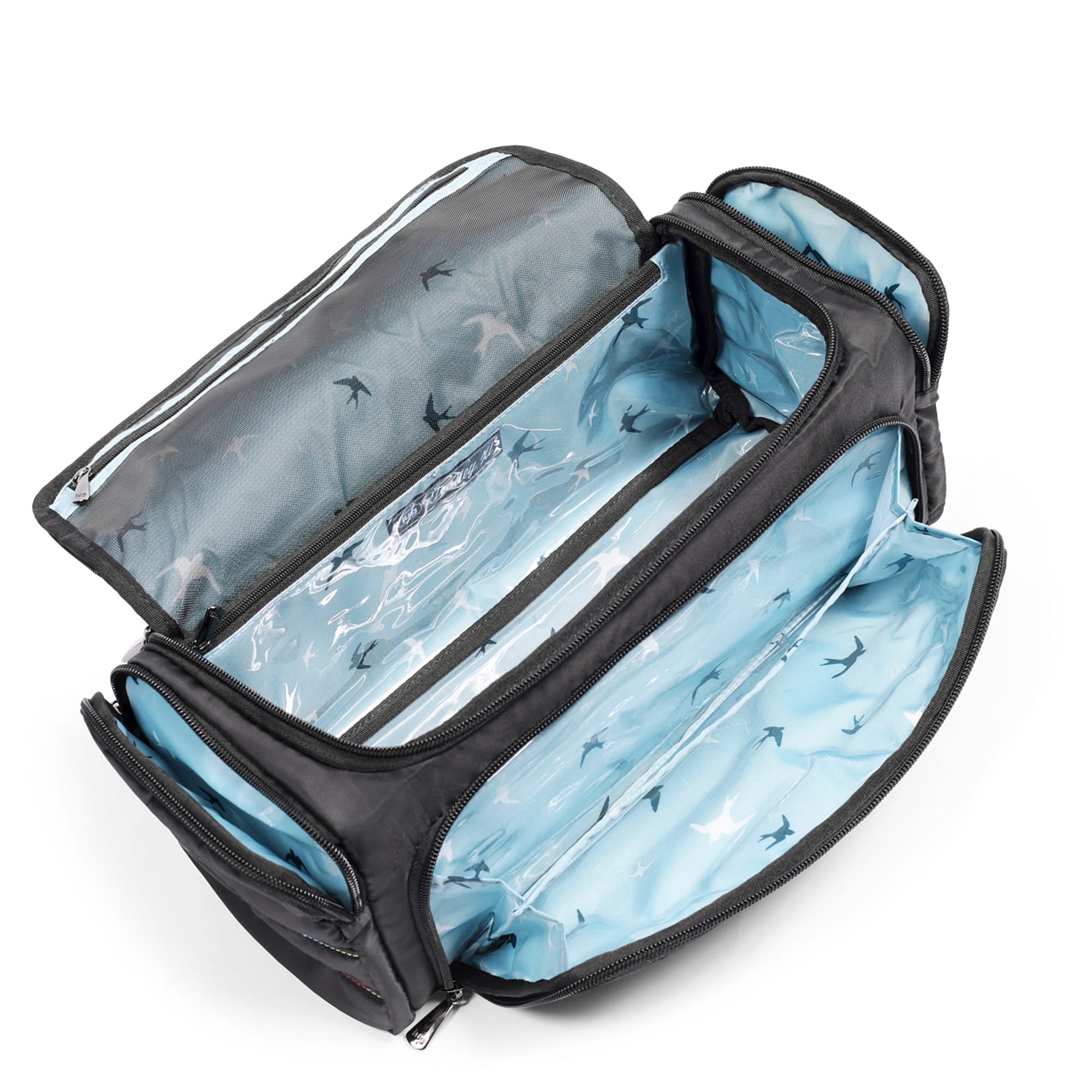 Trolley XL Cosmetic Case - BLACK RAINBOW STITCH - TrolleyXL_BlackRainbowStitch_05