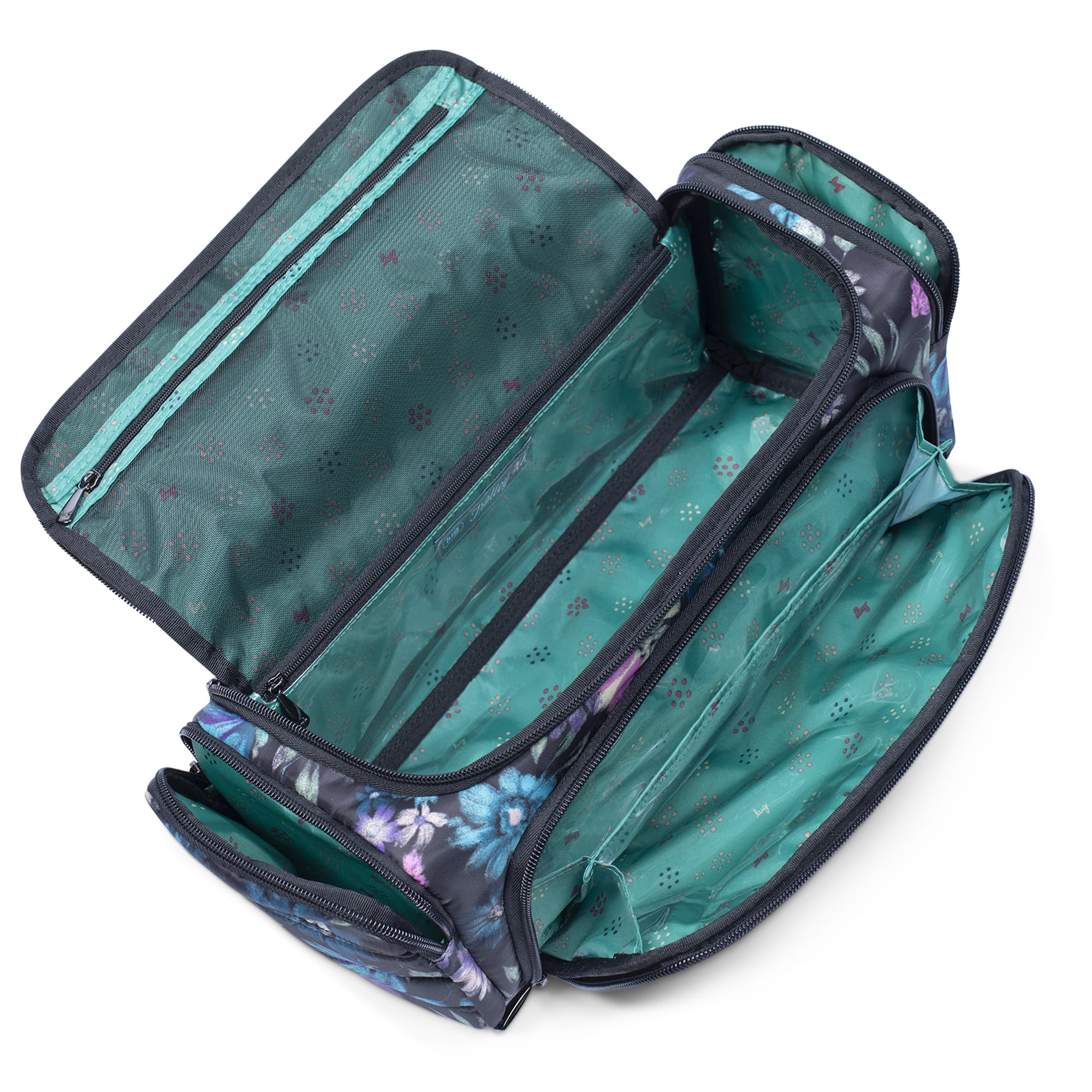 Trolley XL Cosmetic Case - BLOOM BLACK - TrolleyXL_BloomBlack_05