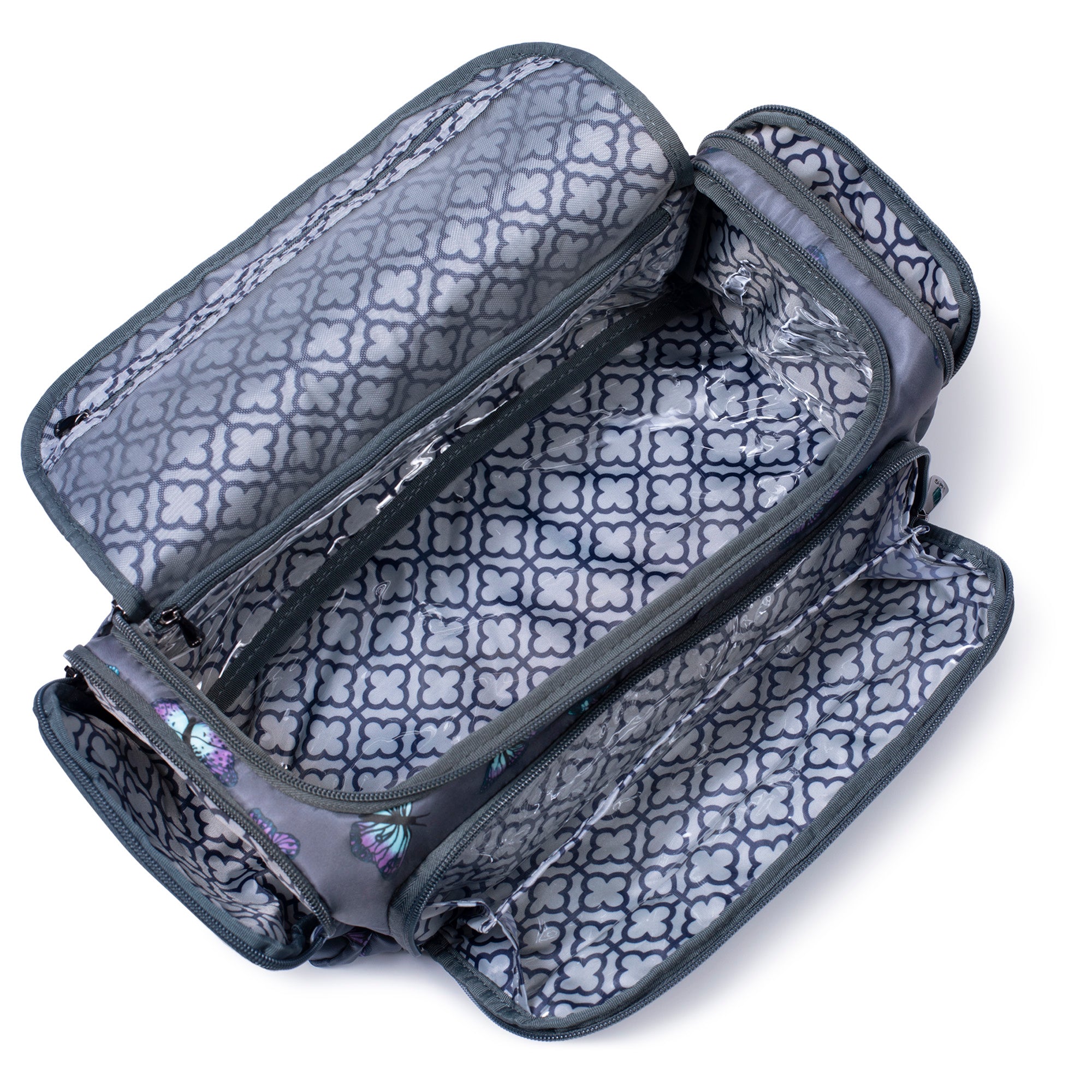 Trolley XL Cosmetic Case - BUTTERFLY GREY - TrolleyXL_Butterfley_Grey_05