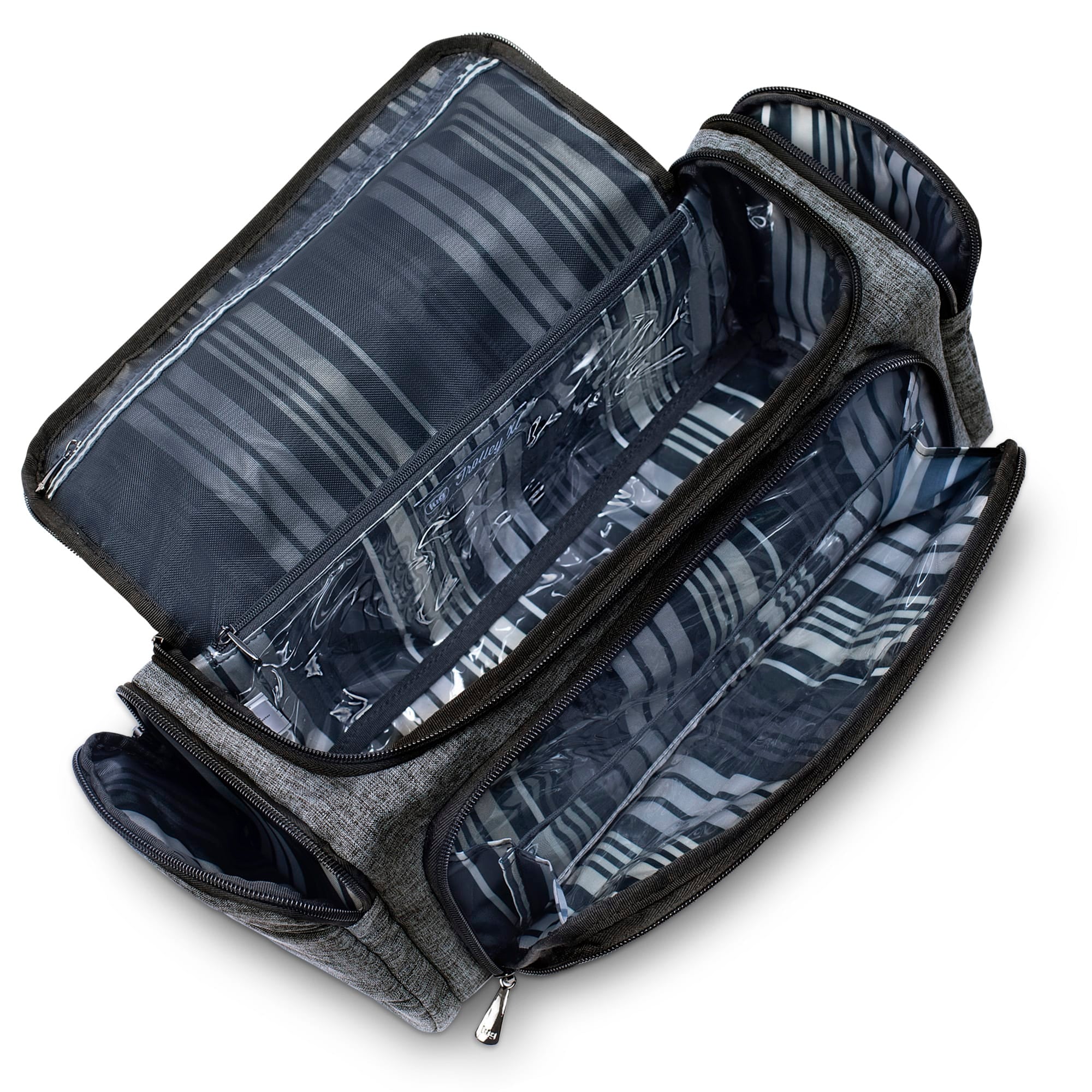 Trolley XL Cosmetic Case - HEATHER GREY - TrolleyXL_HeatherGrey_05