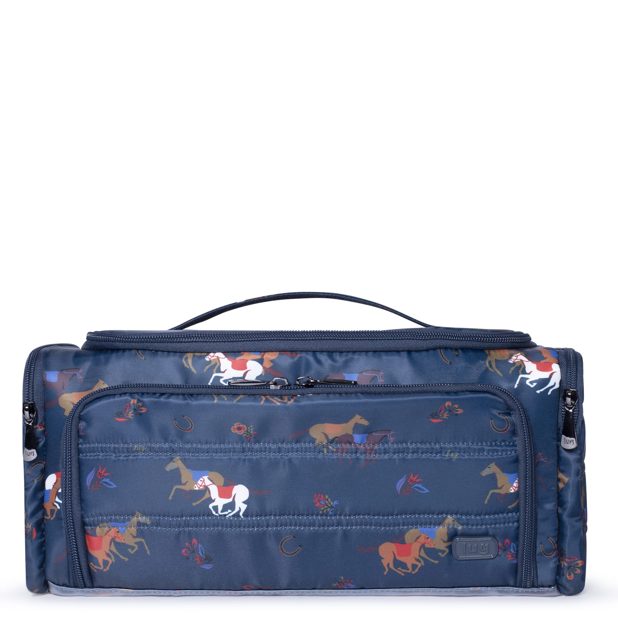 Trolley XL Cosmetic Case - HORSES NAVY - TrolleyXL_HorseBlue_01