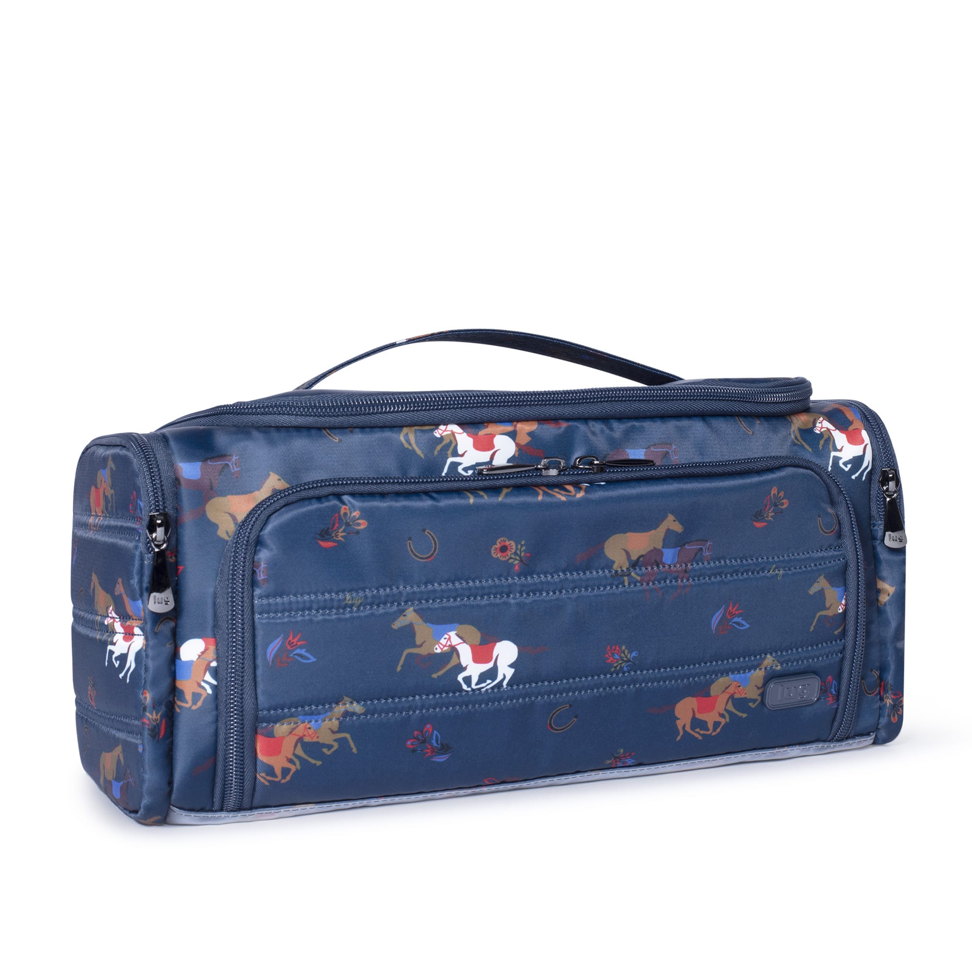 Trolley XL Cosmetic Case - HORSES NAVY - TrolleyXL_HorseBlue_02