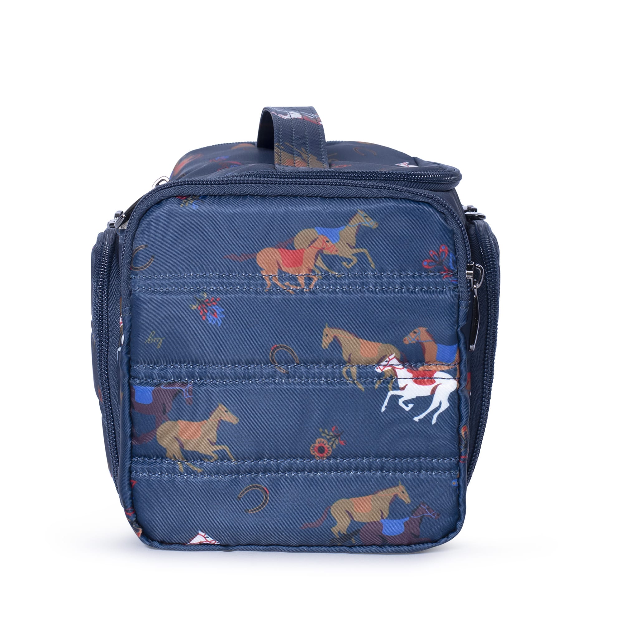 Trolley XL Cosmetic Case - HORSES NAVY - TrolleyXL_HorseBlue_03