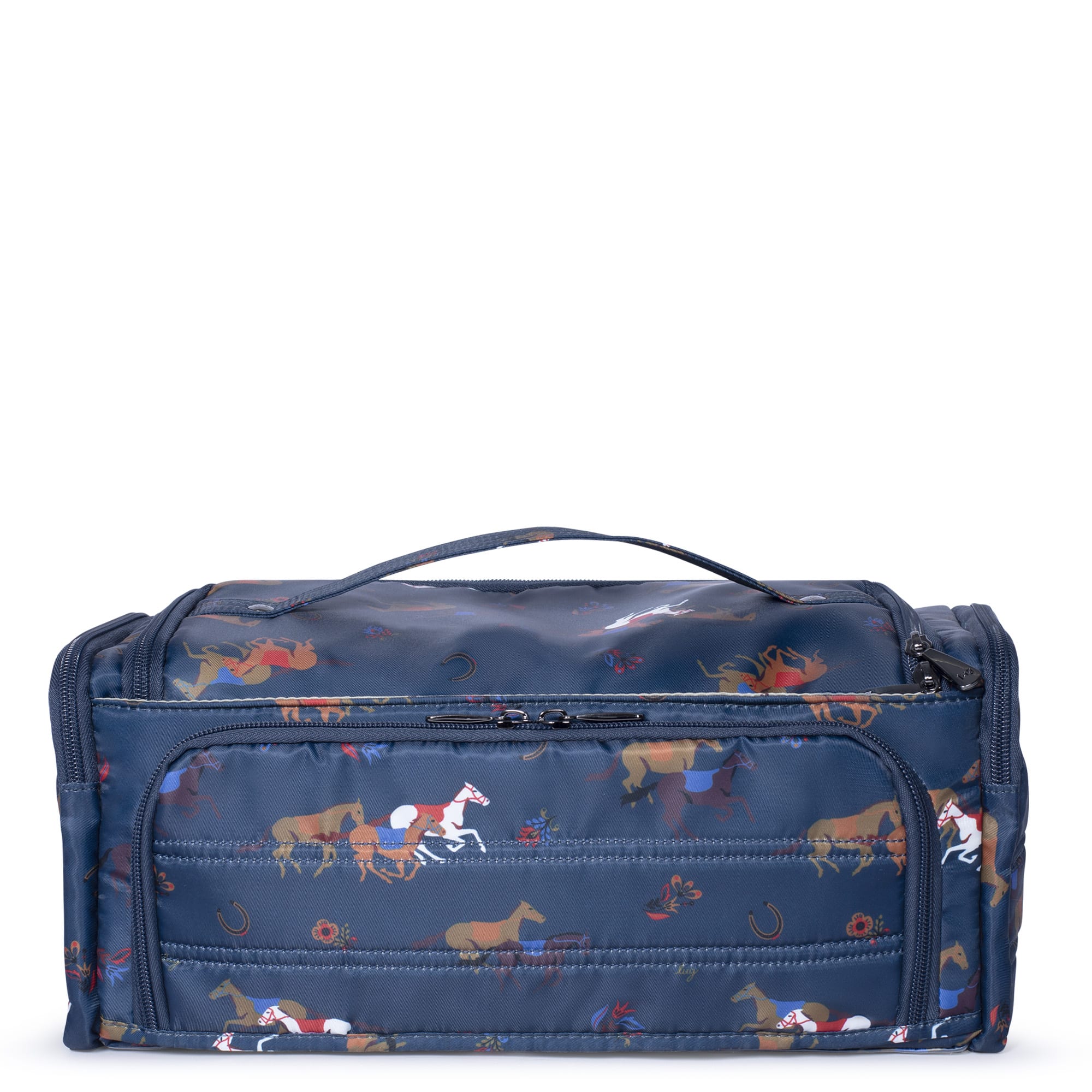 Trolley XL Cosmetic Case - HORSES NAVY - TrolleyXL_HorseBlue_04