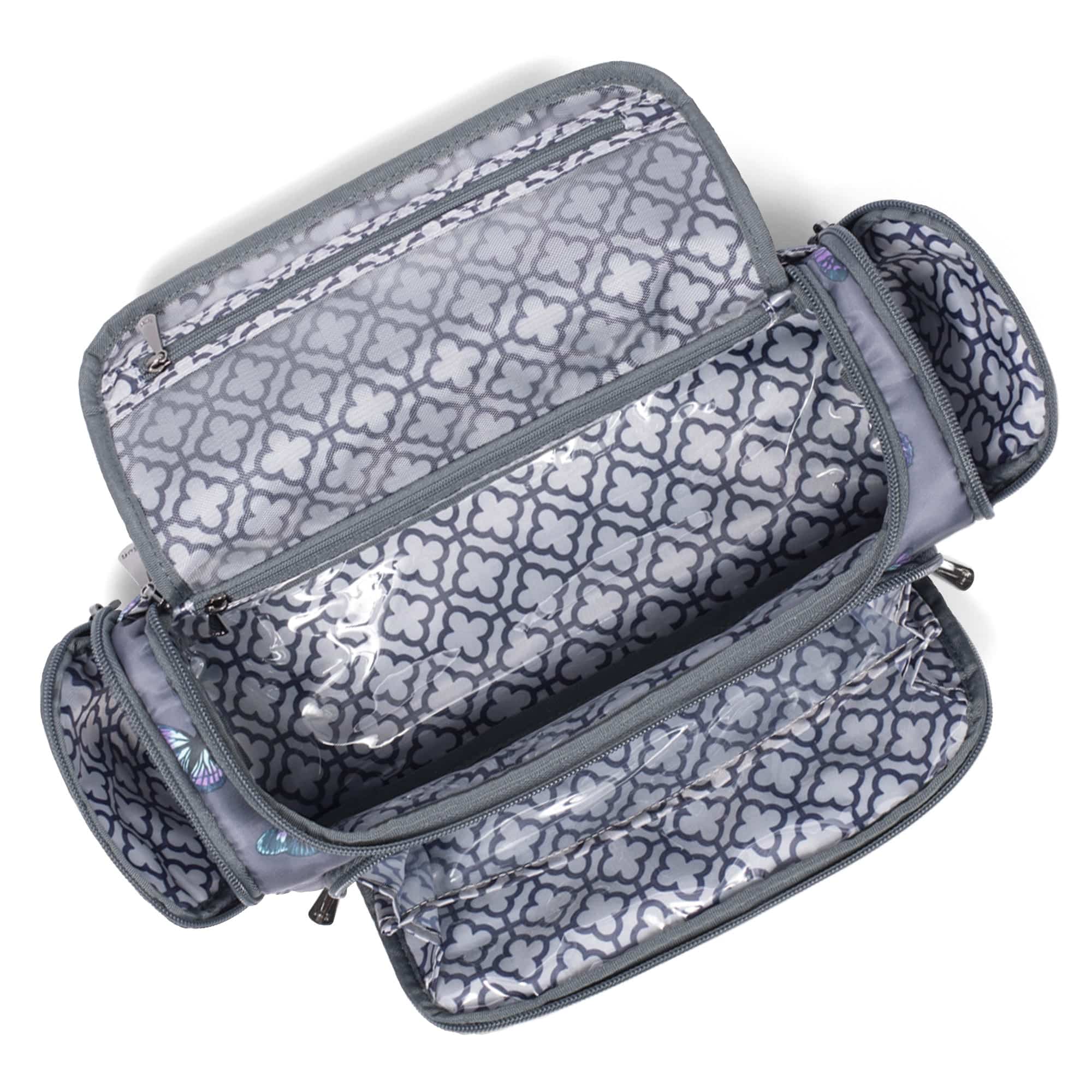 Trolley Cosmetic Case - BUTTERFLY GREY - Trolley_ButterflyGrey_06