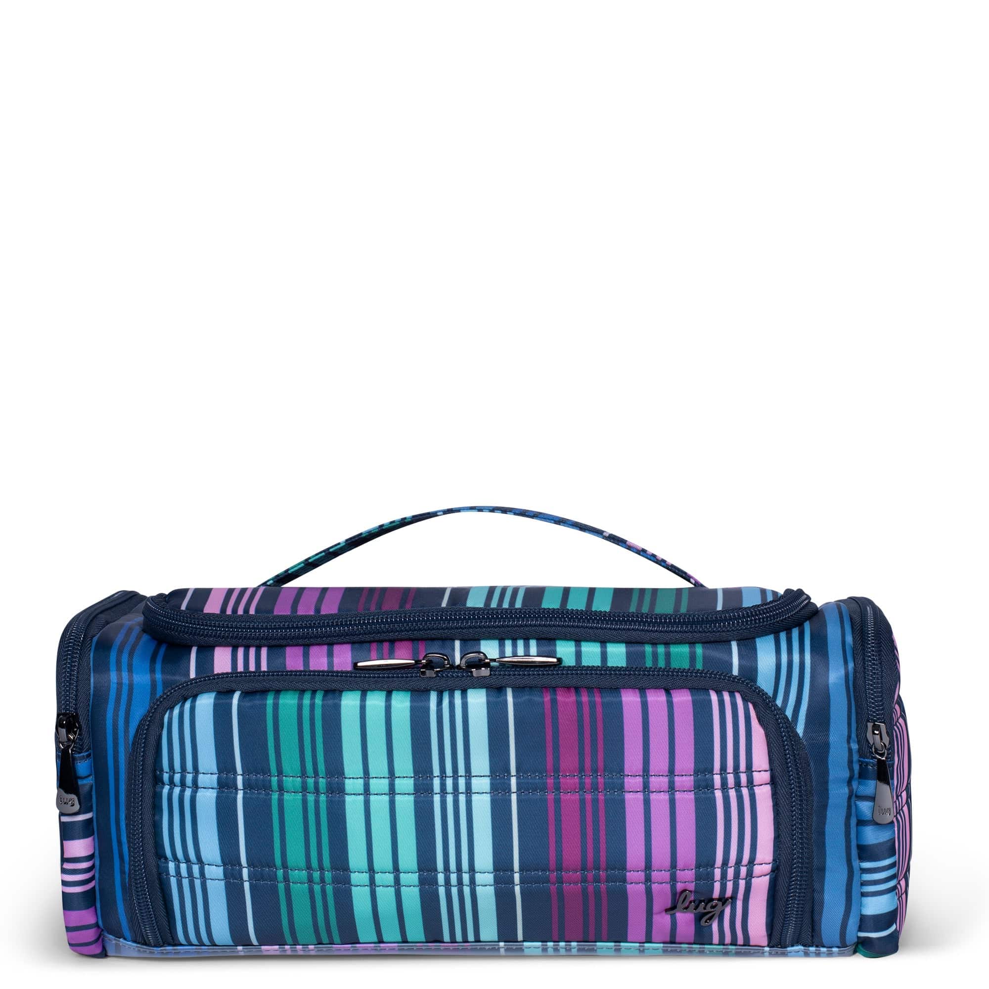 Trolley Cosmetic Case - LOVE STRIPE MULTI - Trolley_LoveStraps_01