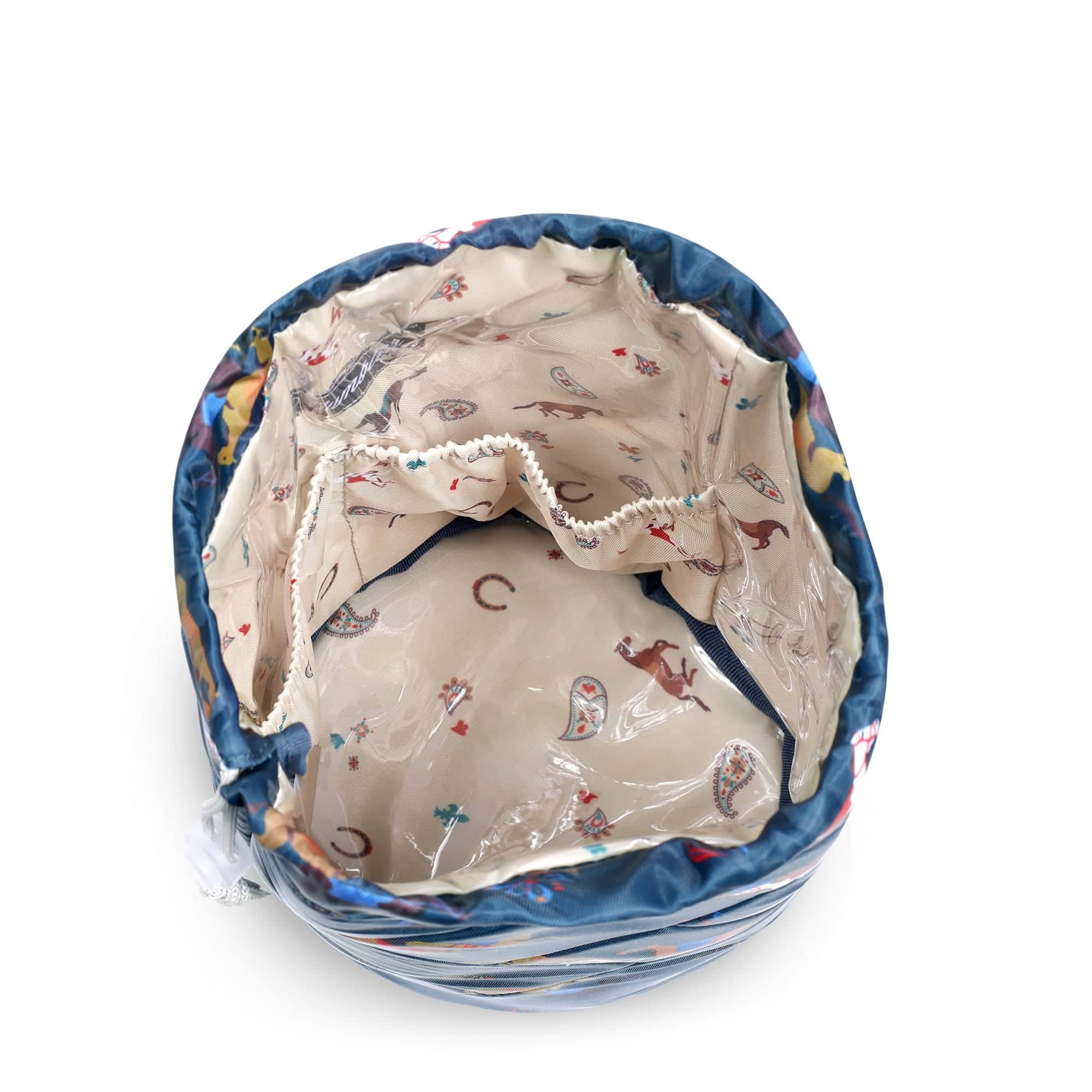 Tumbler Storage Pouch - HORSES NAVY - TumblerPouch_HorseBlue_05