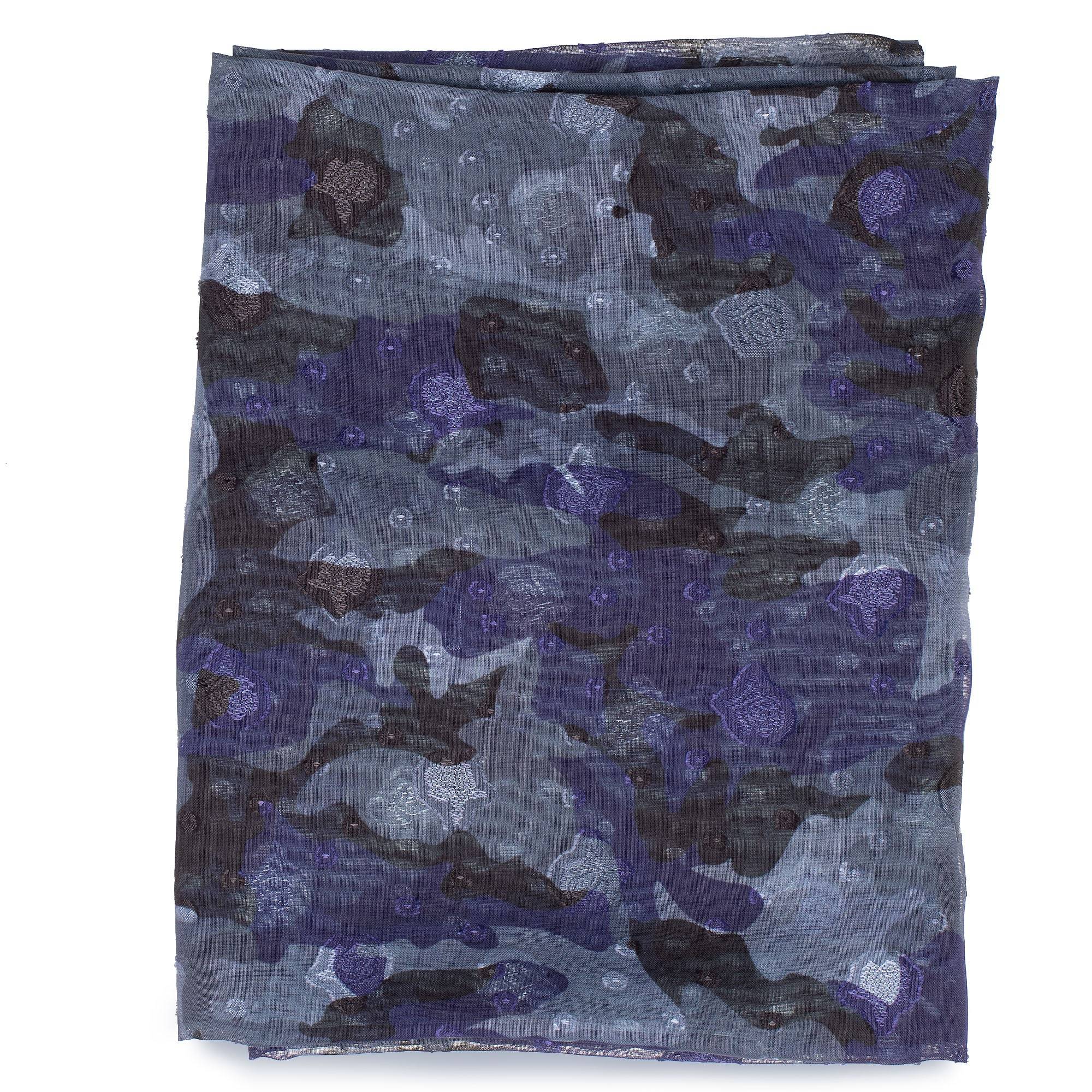 Twist Lightweight Printed Shawl - CAMO NAVY - Twist_CamoNavy_01a