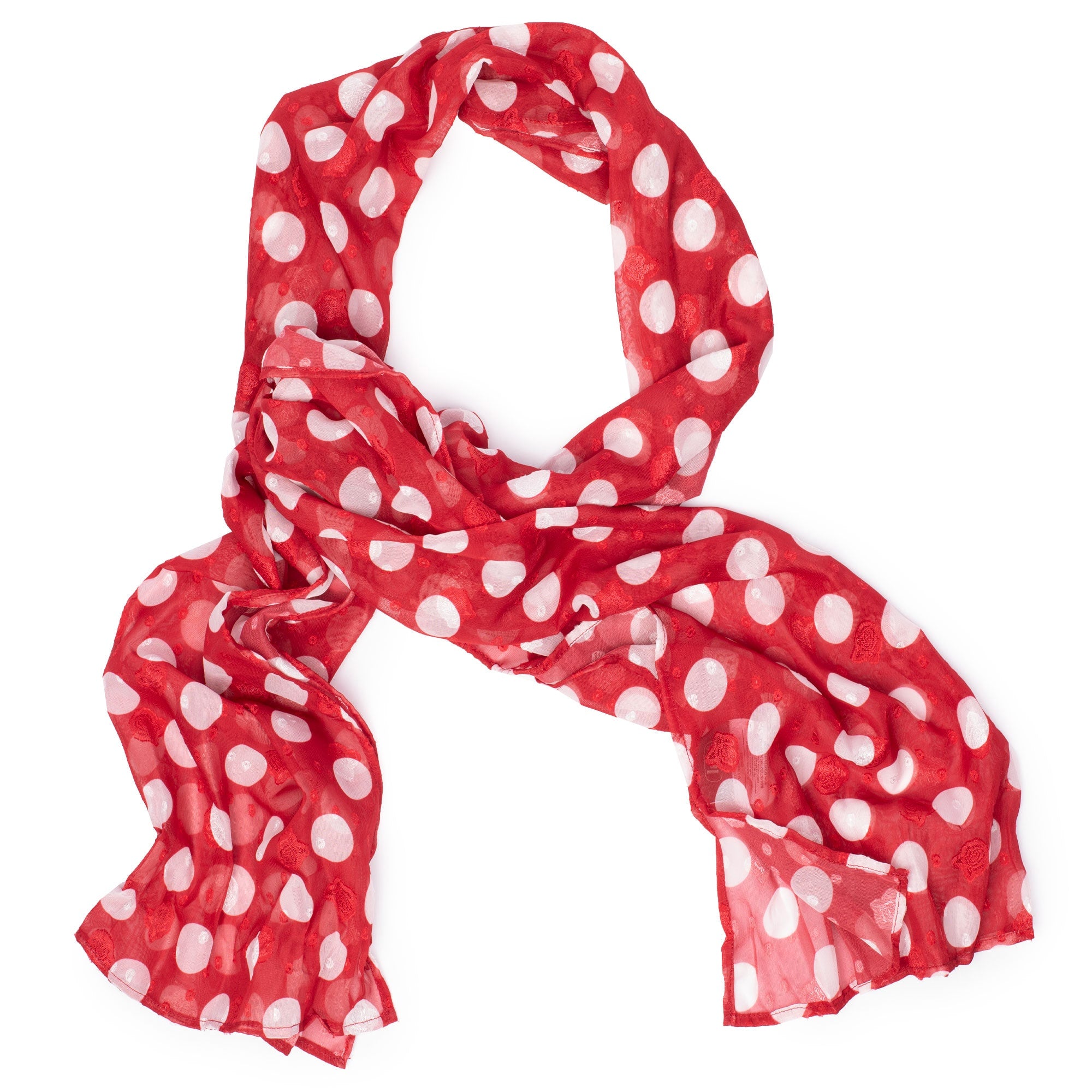 Twist Lightweight Printed Shawl - - Twist_CrimsonLargeDot_01_2871f739-d777-4020-972c-bfa042a29f5e
