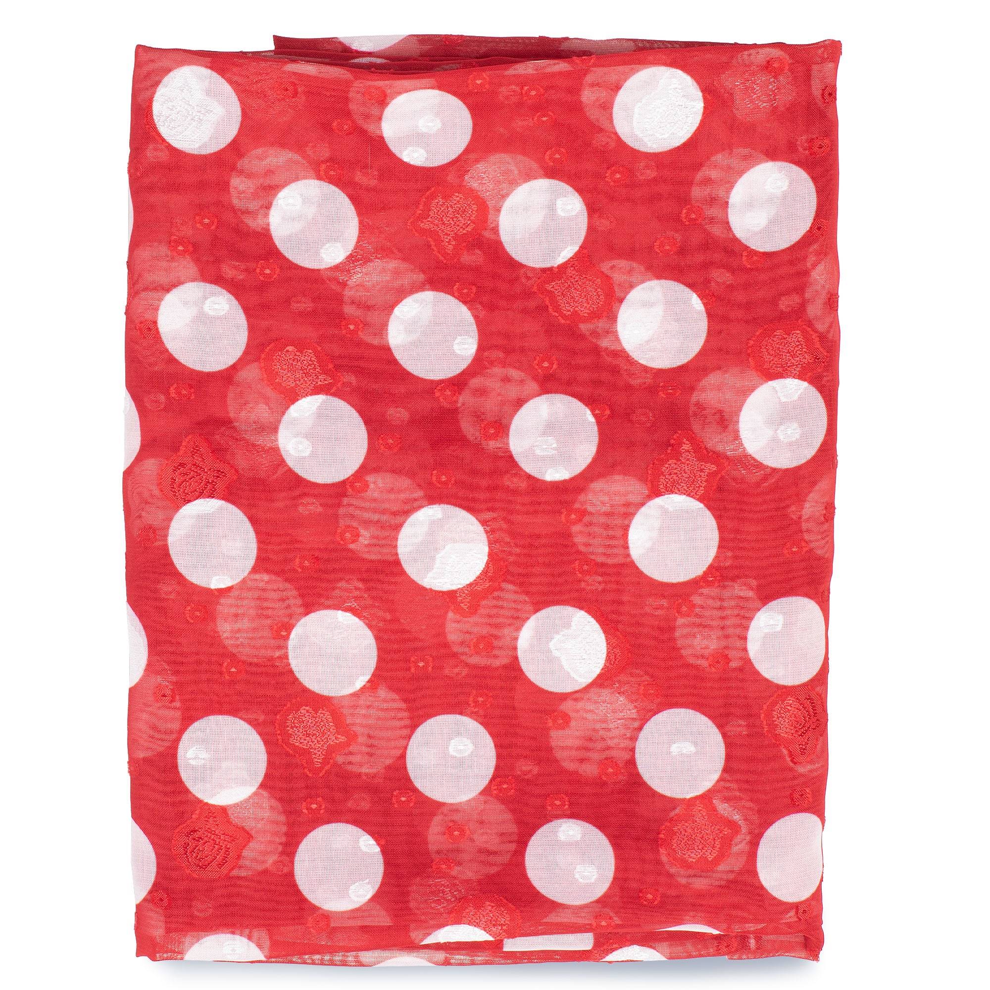 Twist Lightweight Printed Shawl - CRIMSON LARGE DOT - Twist_CrimsonLargeDot_01a
