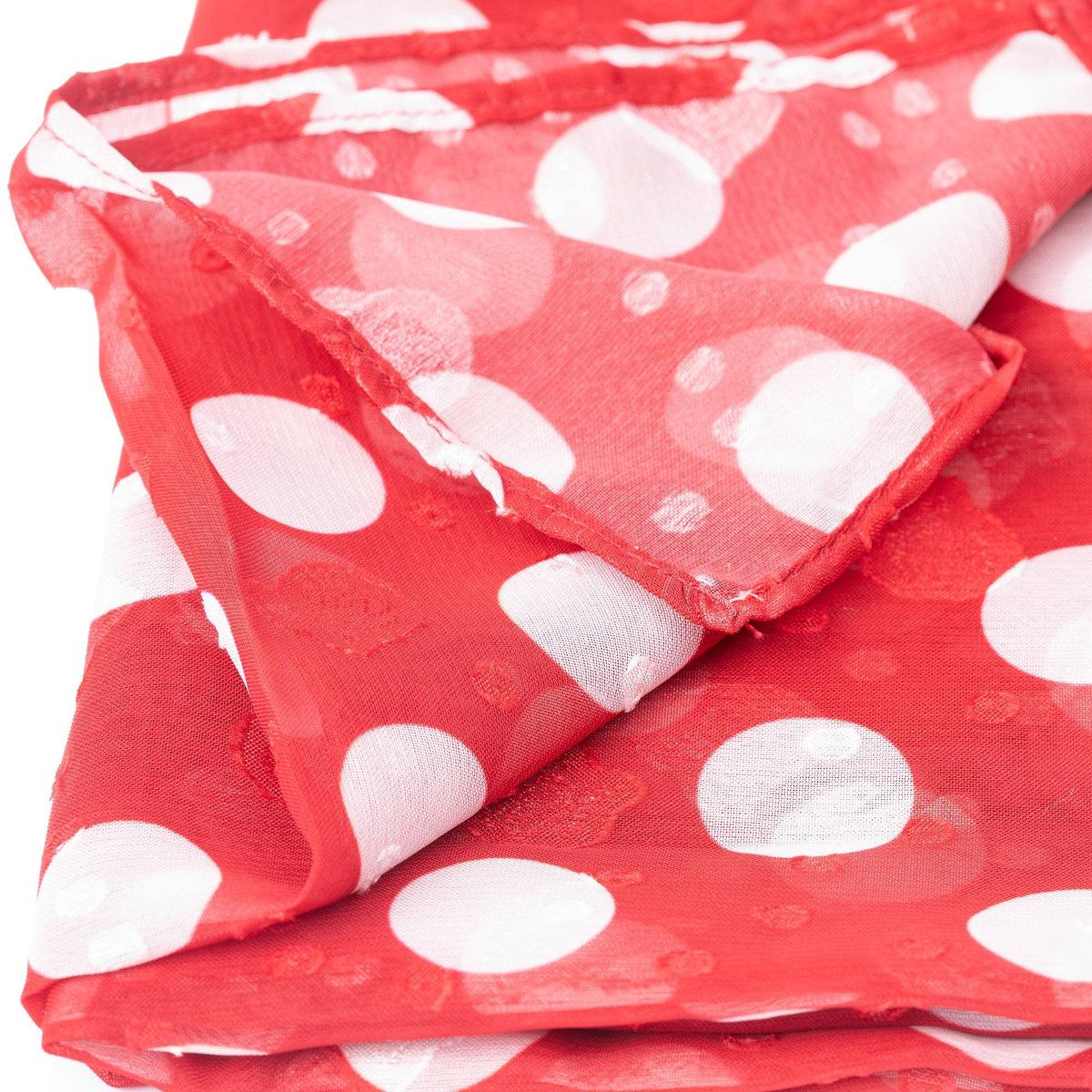 Twist Lightweight Printed Shawl - CRIMSON LARGE DOT - Twist_CrimsonLargeDot_06