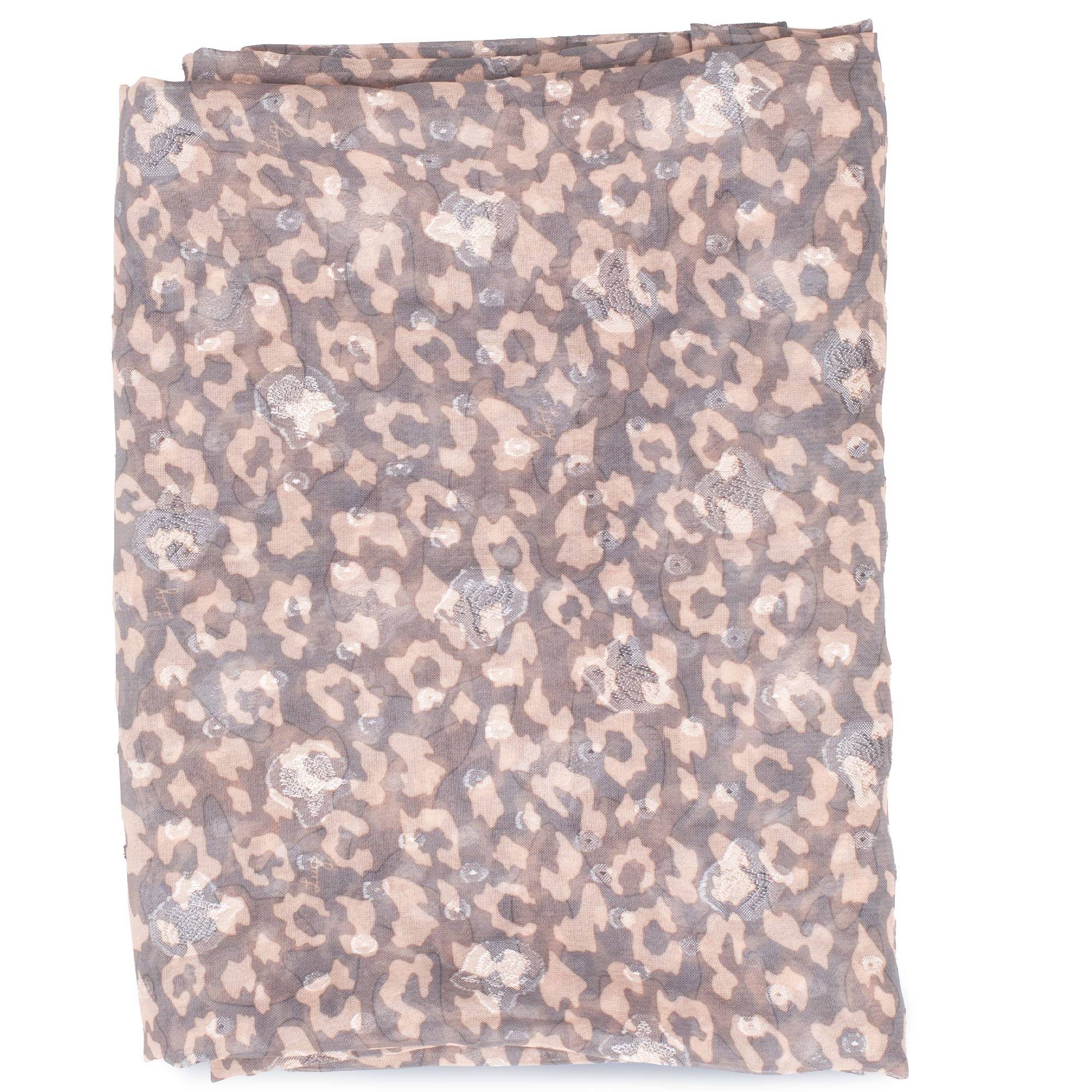 Twist Lightweight Printed Shawl - LEOPARD PEARL - Twist_LeopardPearl_01a