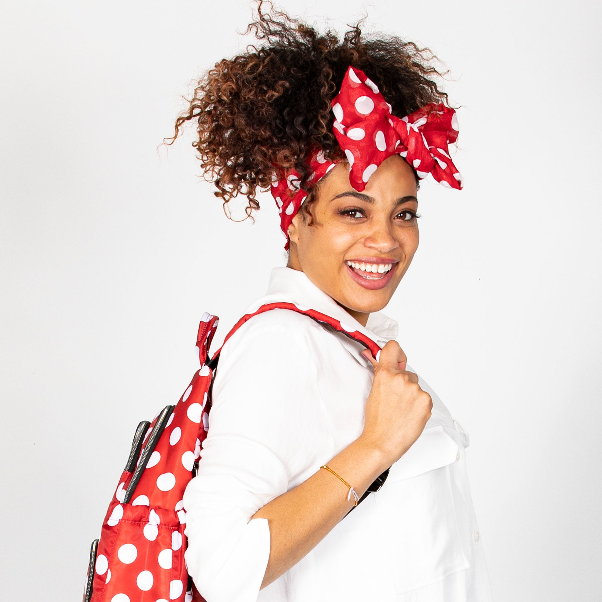 Twist Lightweight Printed Shawl - CRIMSON LARGE DOT - Twist_Lifestyle_01